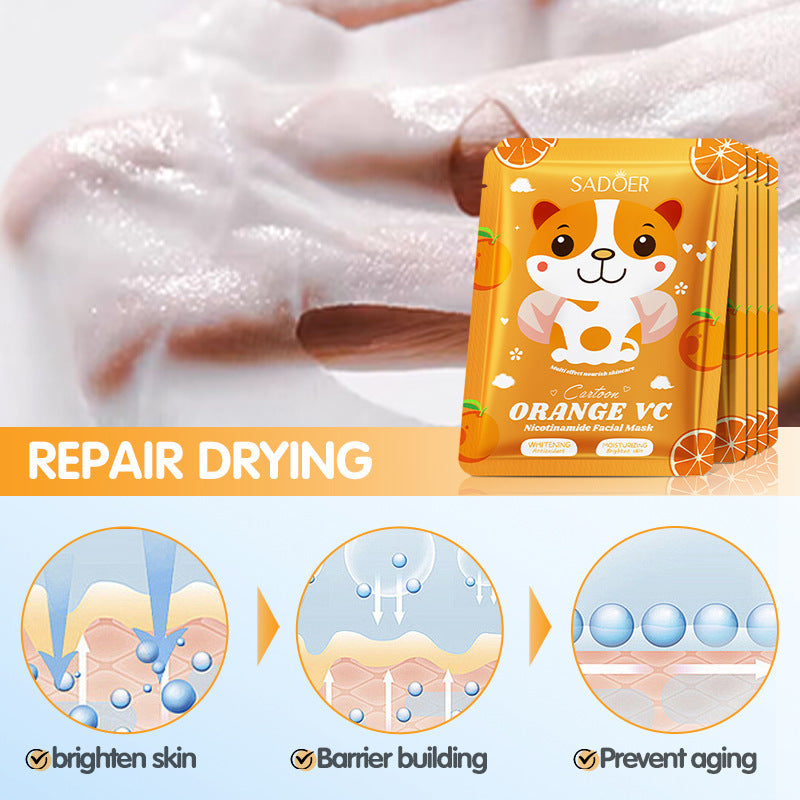 卡通水果面膜 SADOER石榴煙酰胺藍莓橙子 補水面膜 副圖