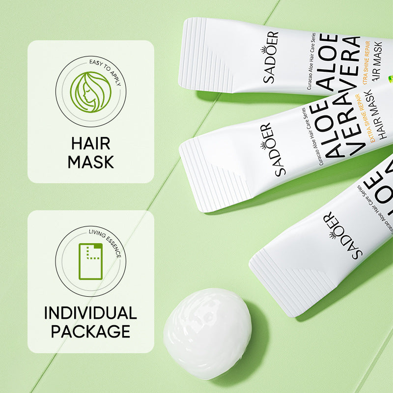 SADOER蘆薈超亮修護髮膜片裝修護滋養柔順一抹順滑懶人洗 副圖