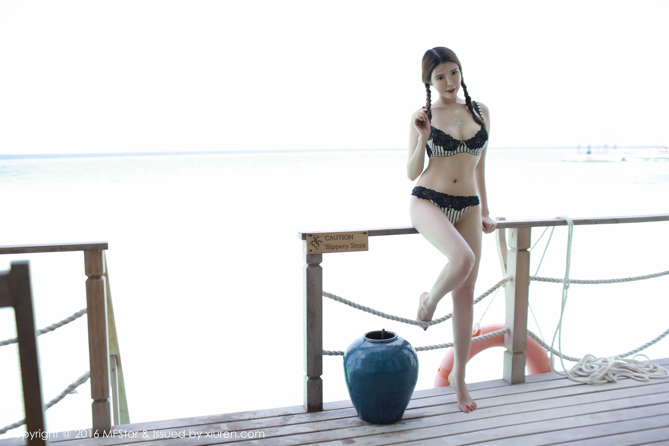 神秘時刻校花海邊寫真 – 春季清純風採再現典藏 - 48