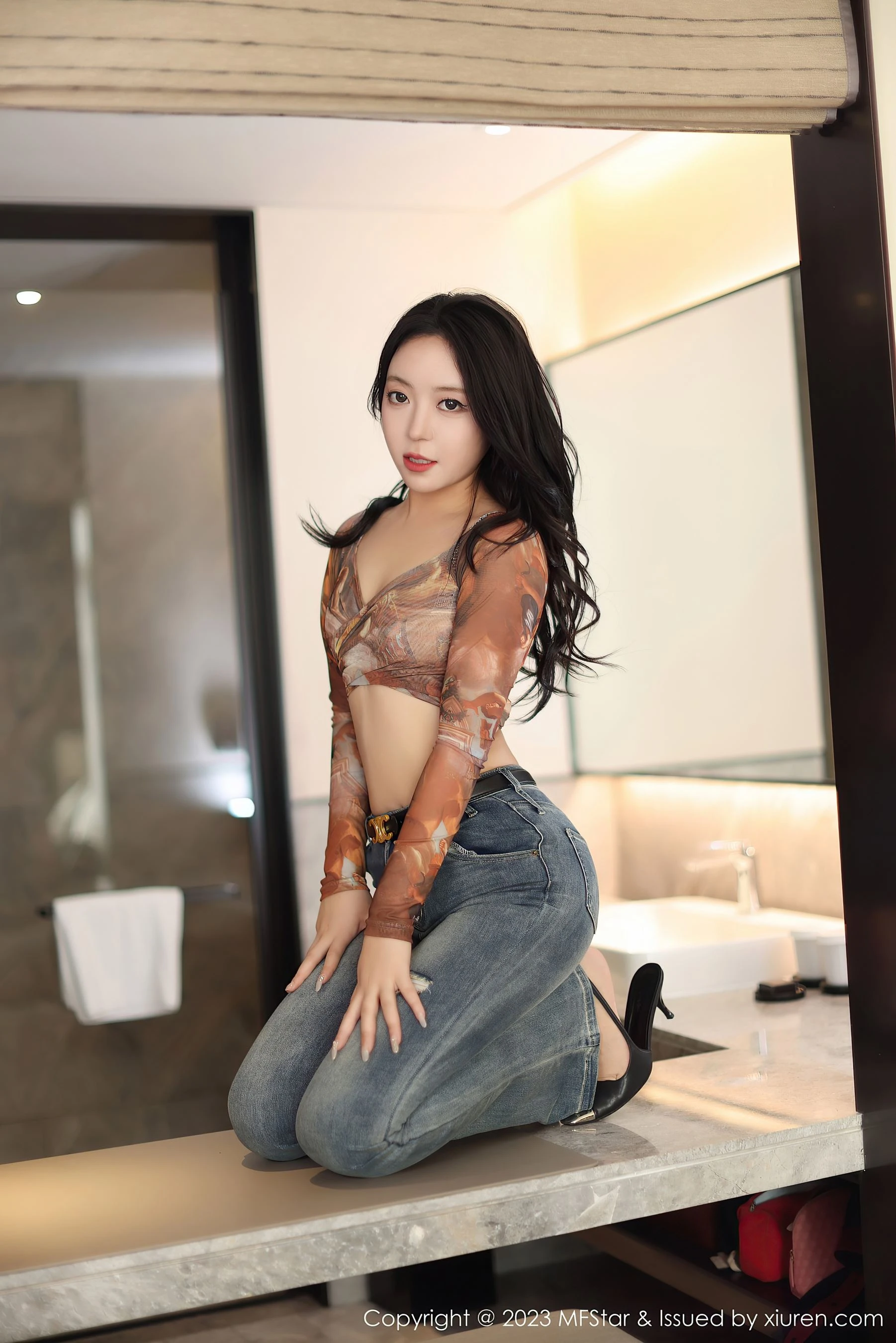 嫩模性感夜景寫真 - 櫻花季靜謐風格展現典藏 - 49