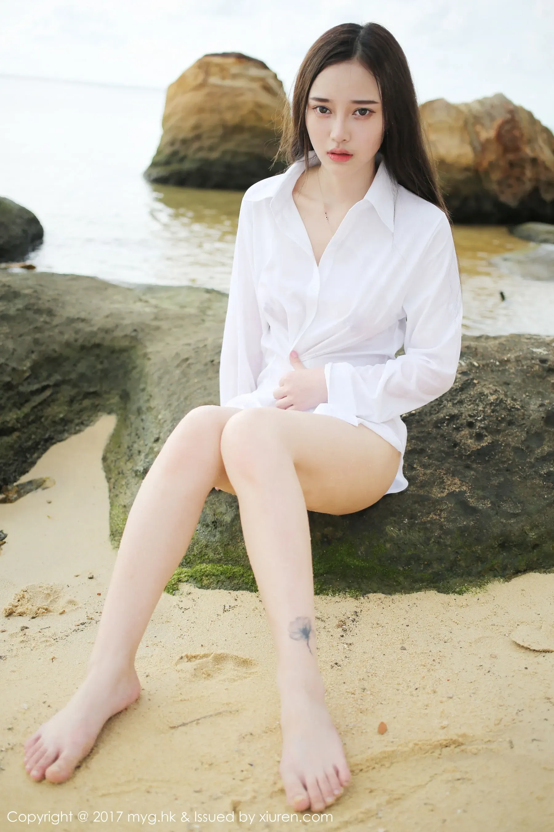 台北全日嫩模美照 - 甜美魅力海邊實錄限量 - 55