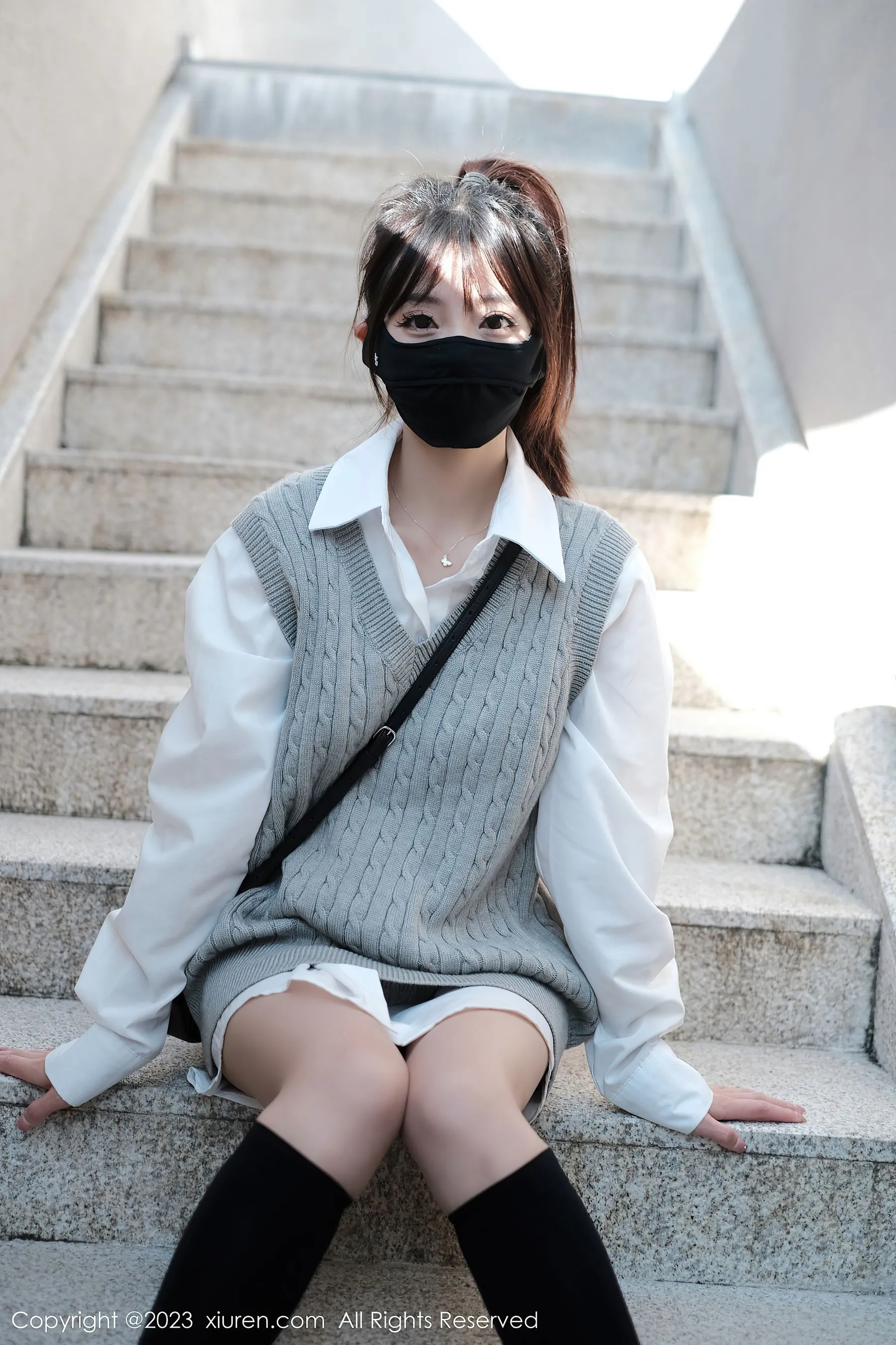 傍晚苗慄主播寫真精選 – 甜美街拍優雅完美融合限量 - 22