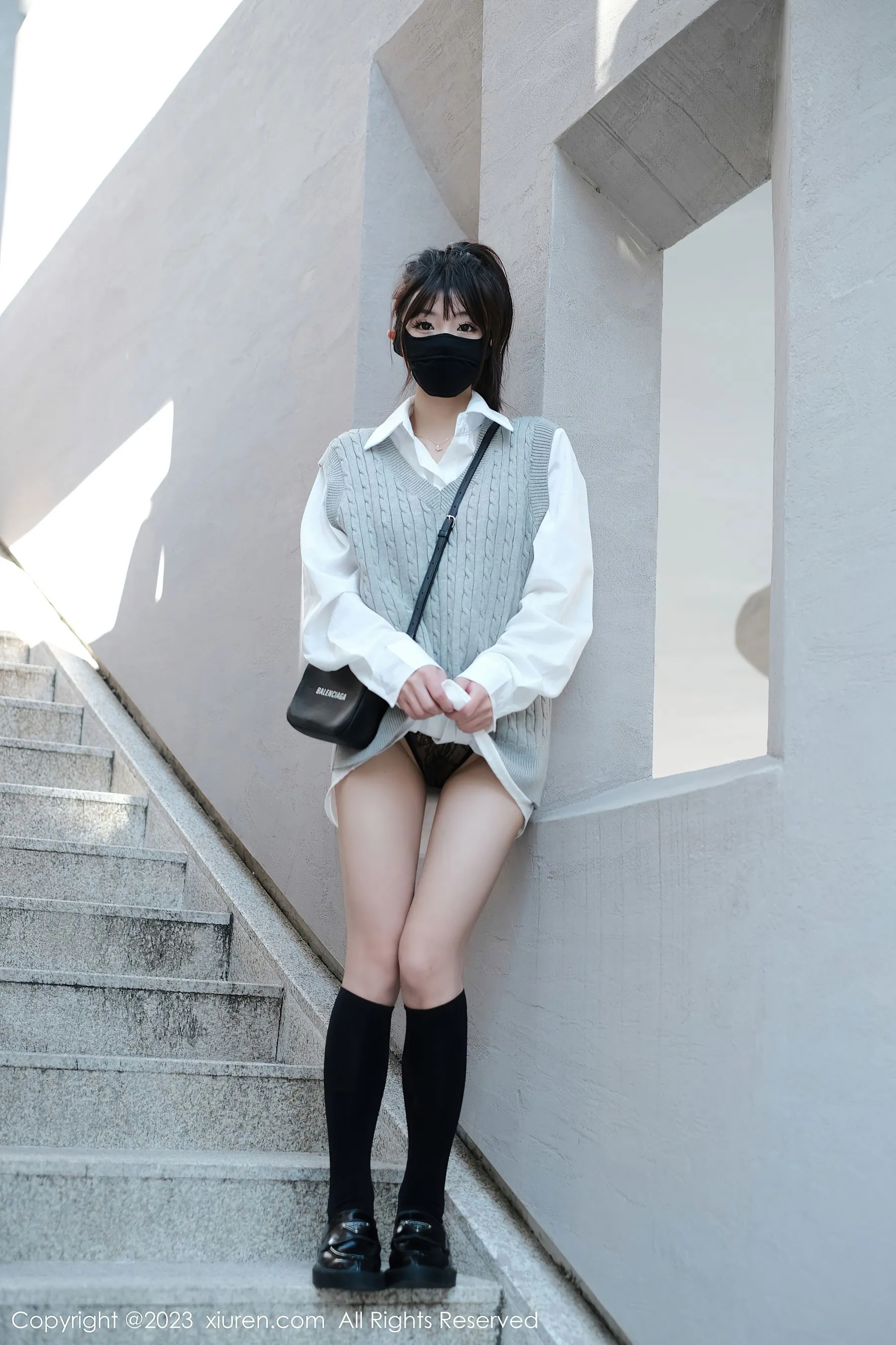 傍晚苗慄主播寫真精選 – 甜美街拍優雅完美融合限量 - 38
