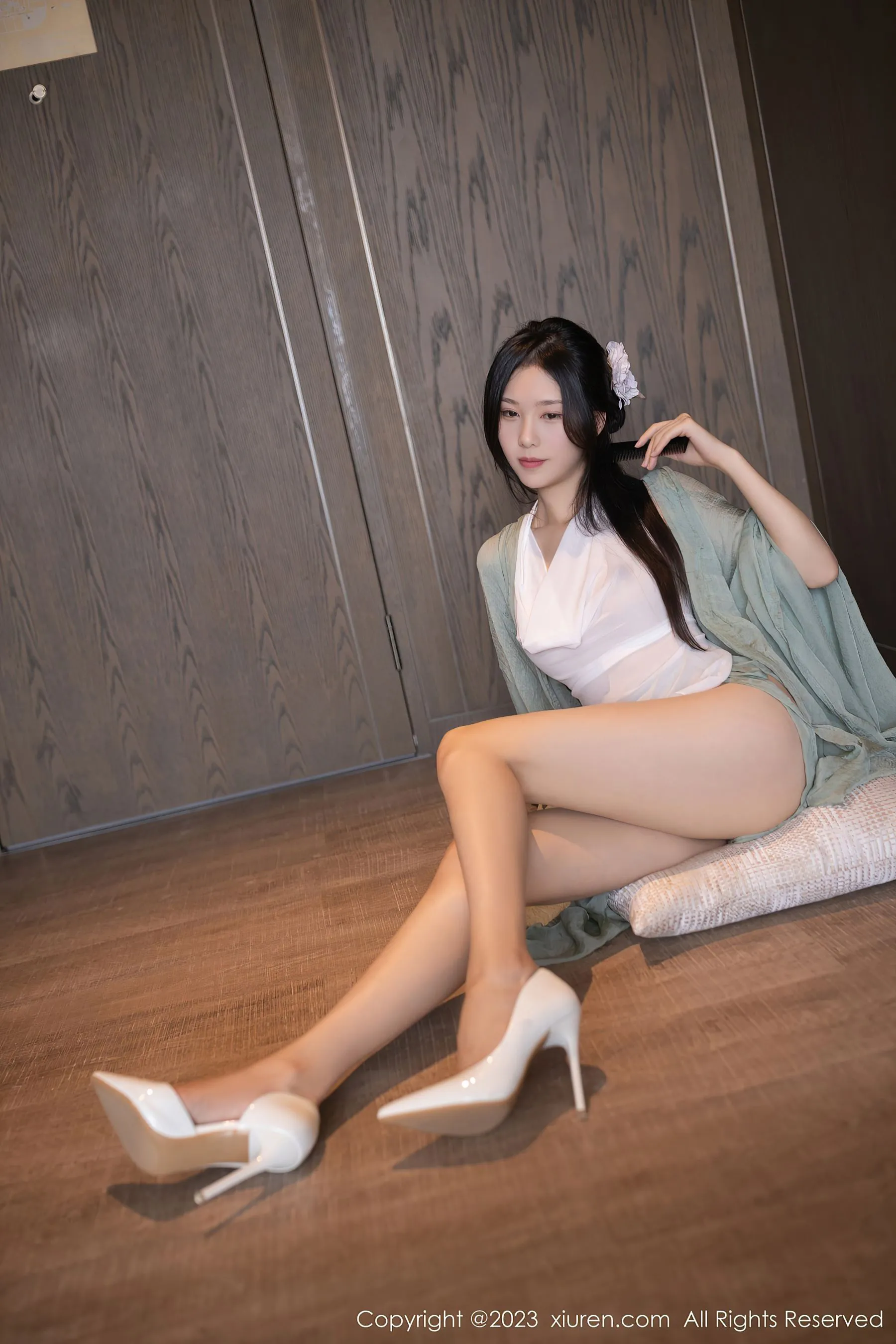激情時刻嫩模街拍寫真 – 櫻花季知性風採再現珍藏 - 46