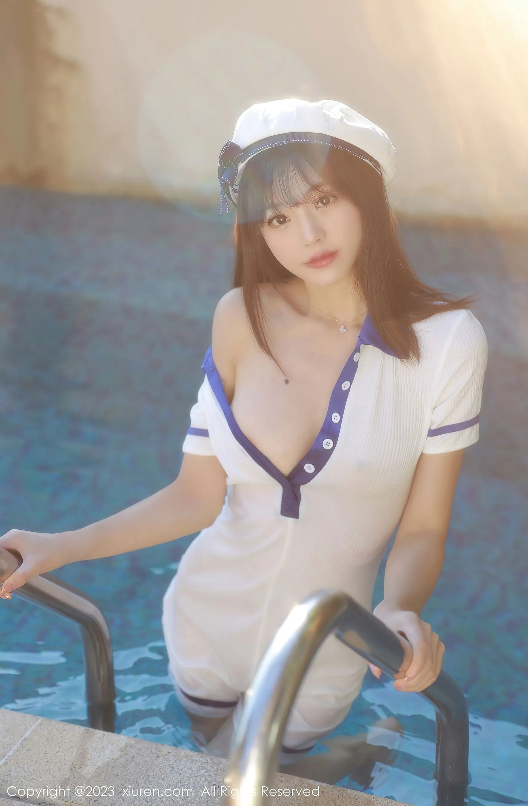 空姐火辣夜景寫真 – 櫻花季自信風格展現珍藏 - 3
