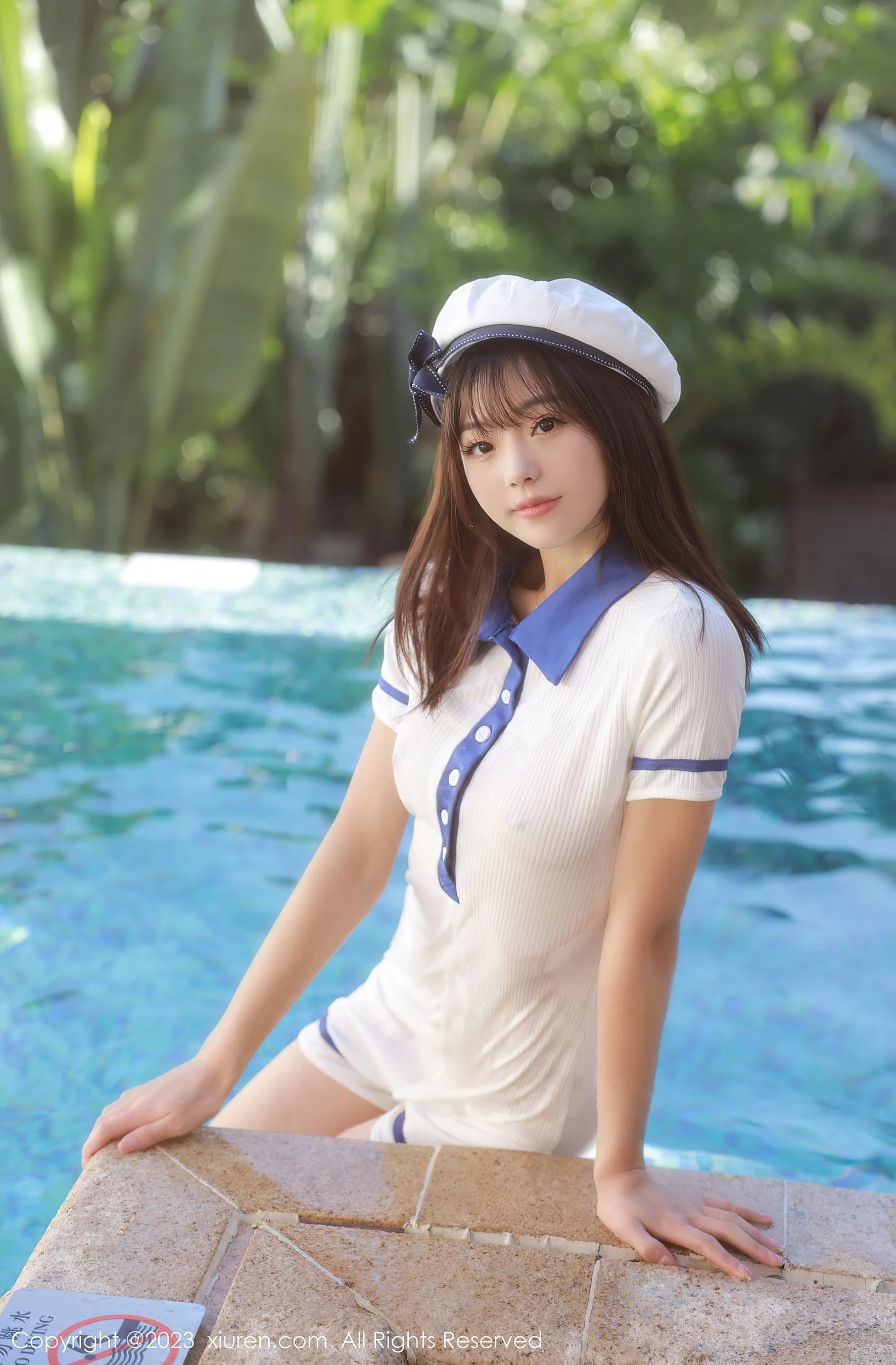空姐火辣夜景寫真 – 櫻花季自信風格展現珍藏 - 35