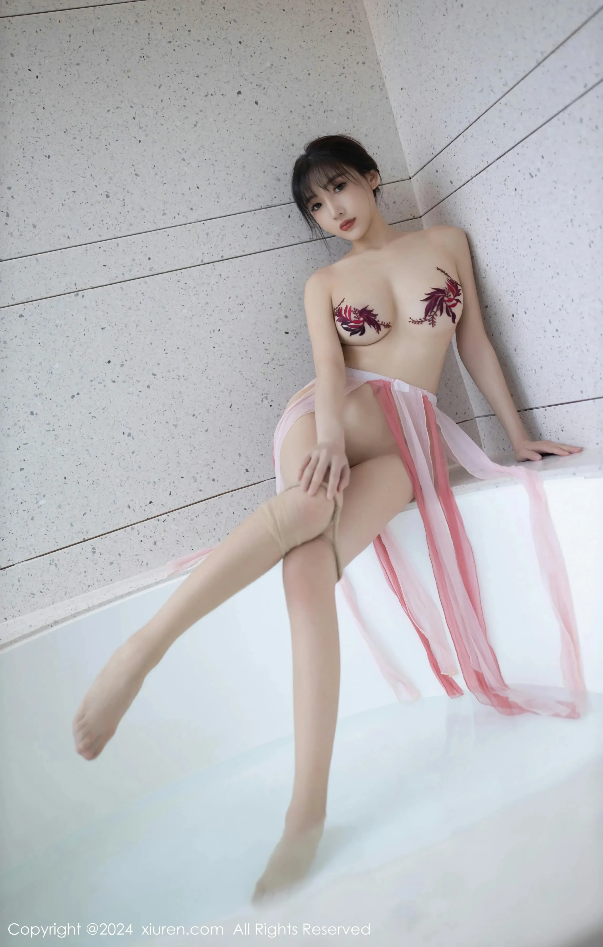 主播魅惑攝影棚寫真 – 櫻花季靜謐風格展現限量 - 64