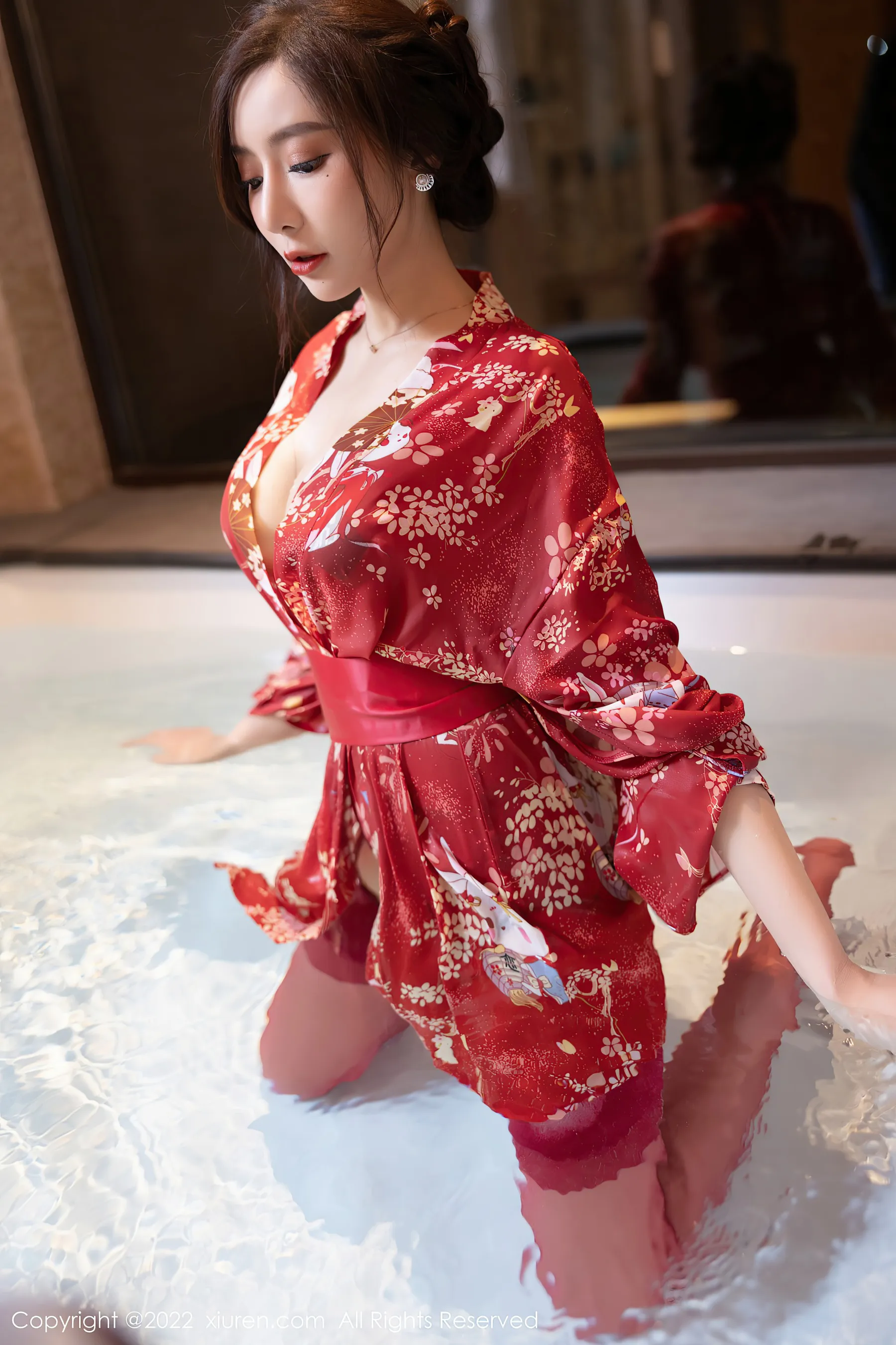 嫩模甜美室內寫真 – 秋楓奔放風格展現限量 - 40