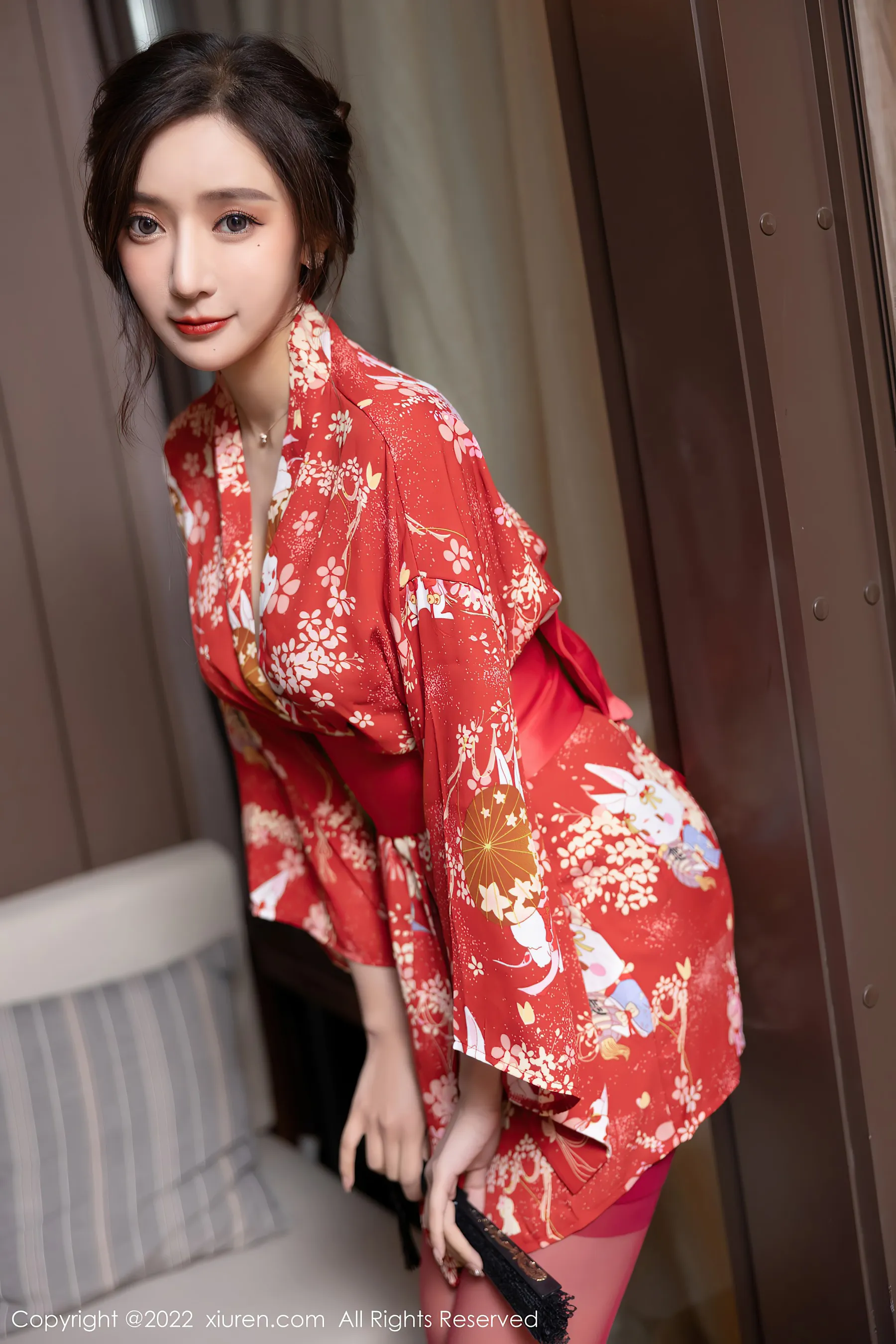 嫩模甜美室內寫真 – 秋楓奔放風格展現限量 - 47
