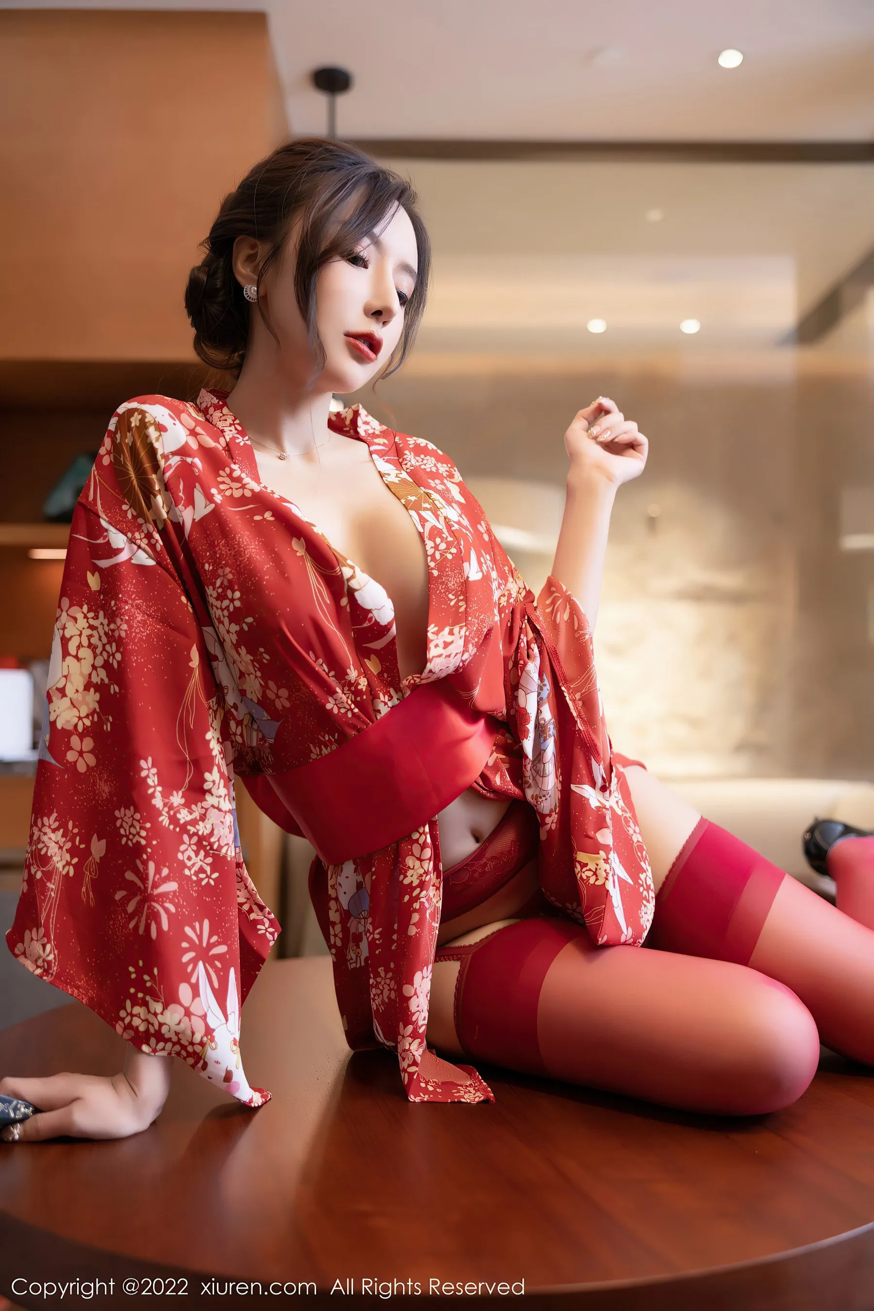 嫩模甜美室內寫真 – 秋楓奔放風格展現限量 - 71