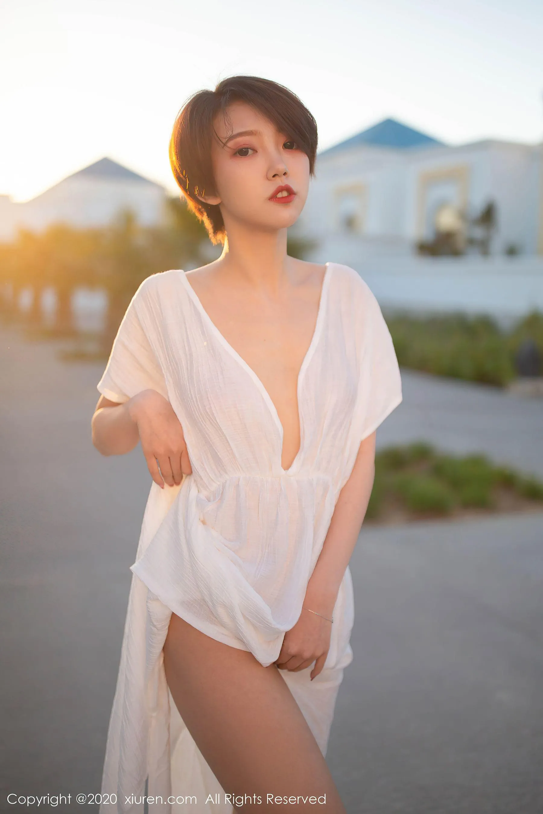 台北黃昏空姐美照 – 甜美魅力海邊實錄珍藏 - 16