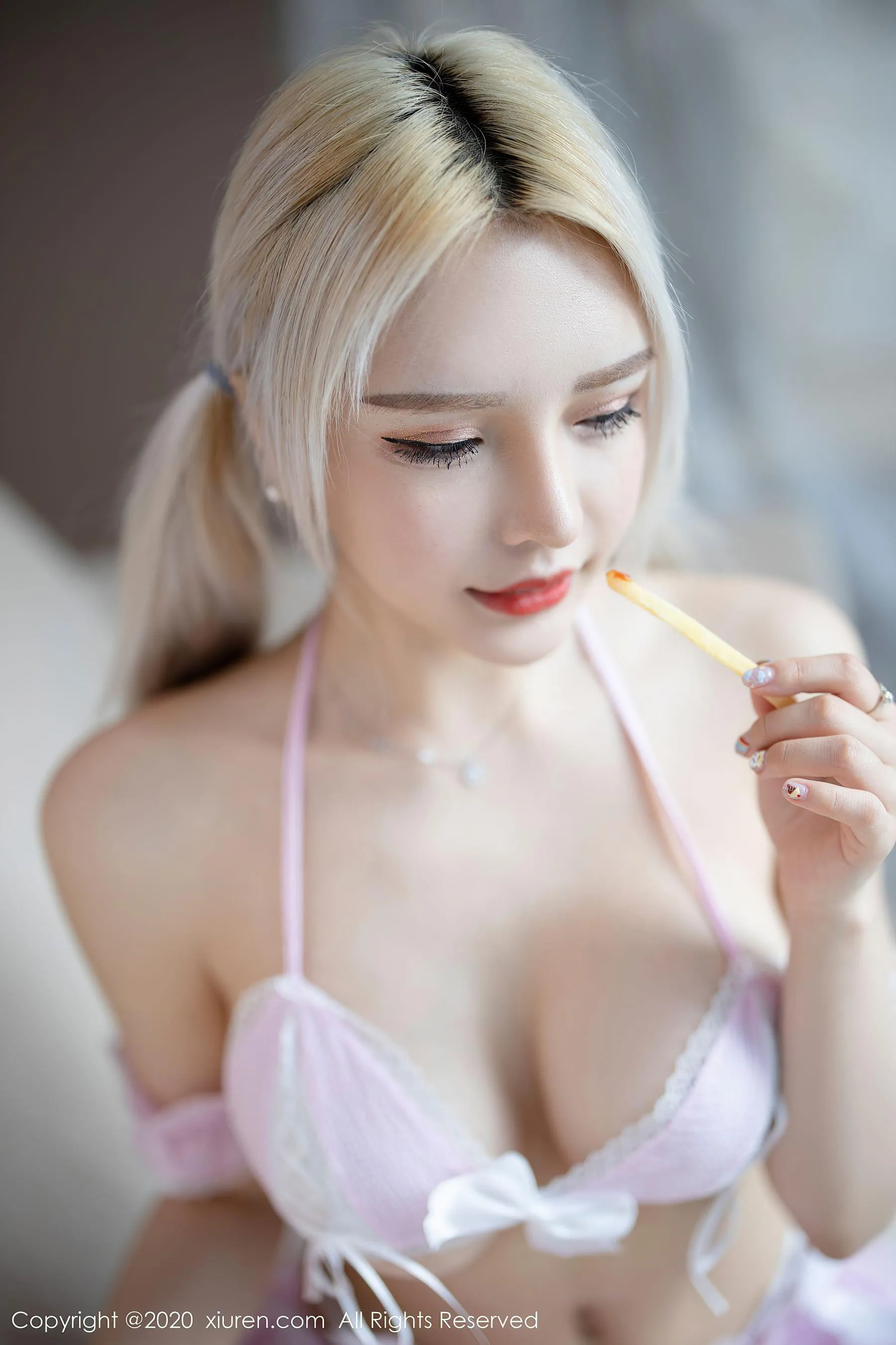 舞者甜美攝影棚寫真 – 櫻花季俏皮風格展現珍藏 - 28