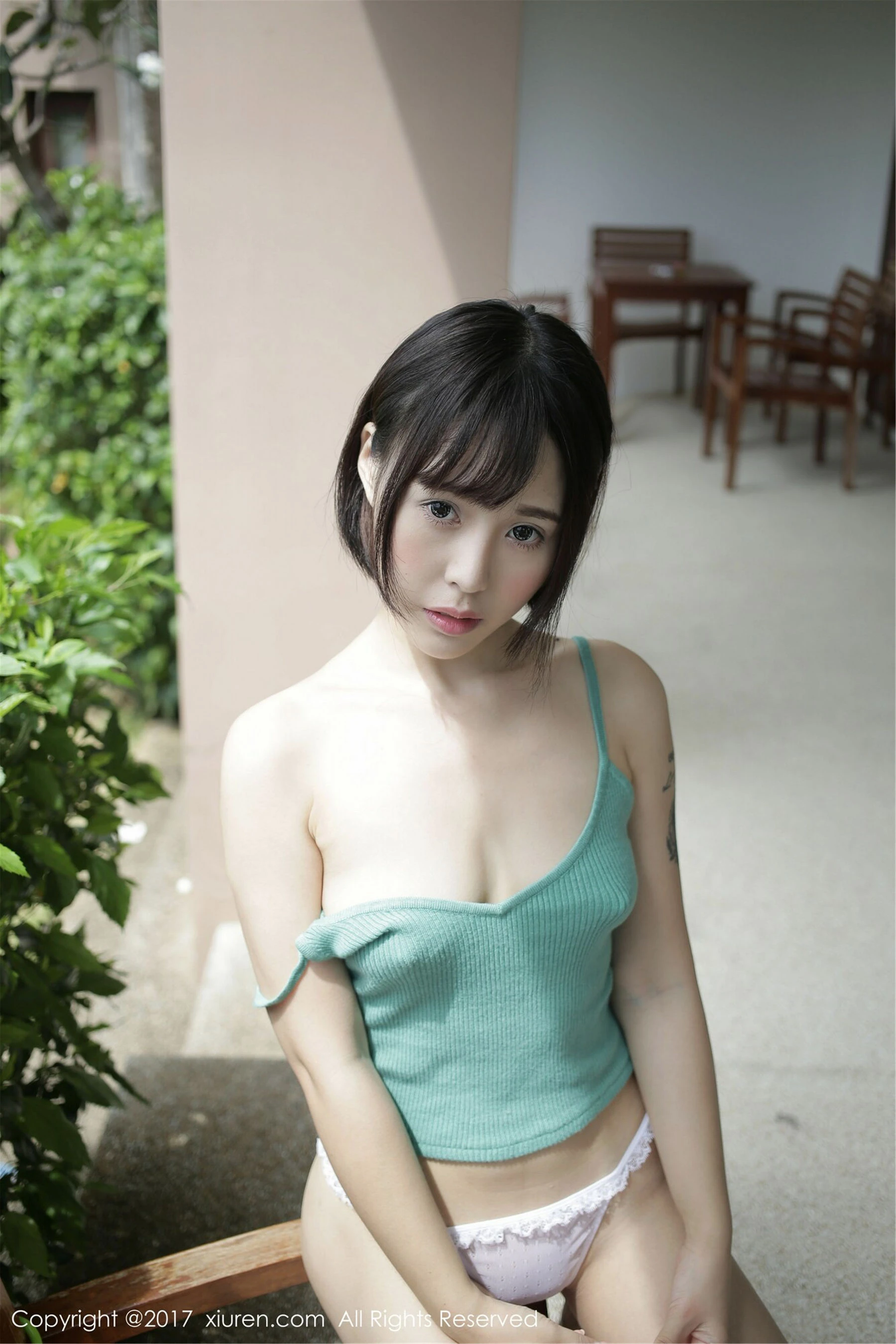 模特魅惑戶外寫真 – 雨季浪漫風格展現珍藏 - 40