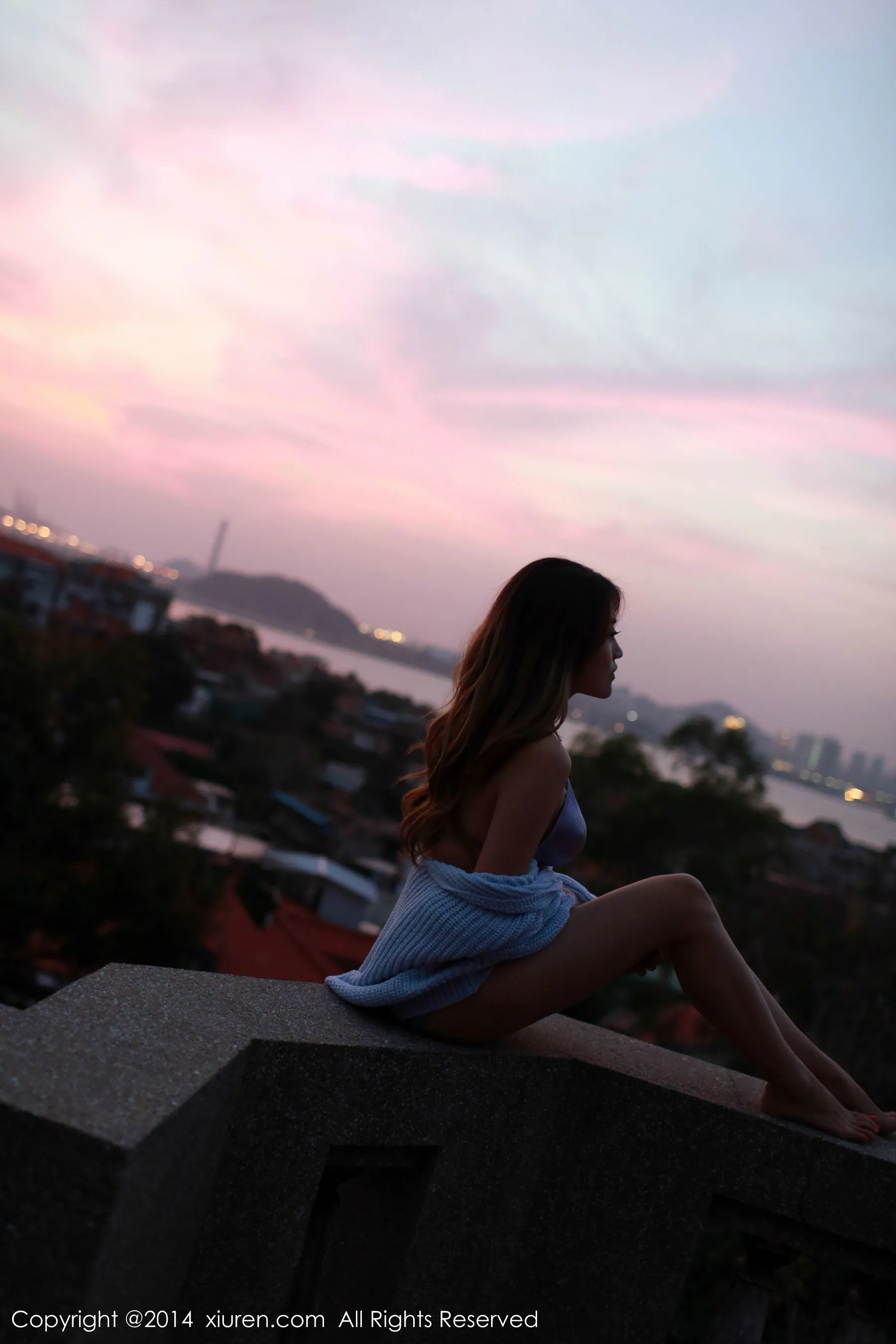 火辣校花私藏美照 – 苗慄夜景黃昏獨家呈現限量 - 48