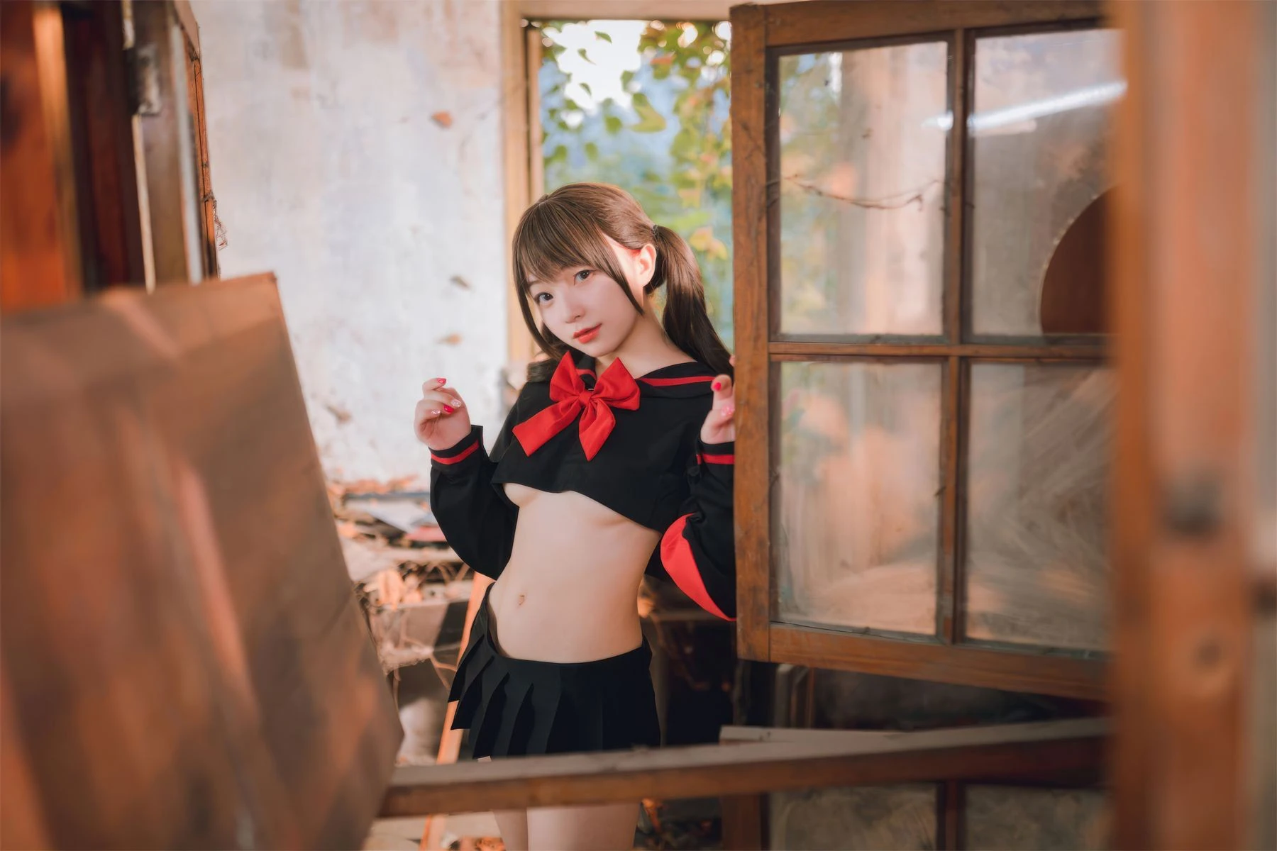 苗慄黃昏空姐美照 – 高貴魅力自然光實錄精選 - 12
