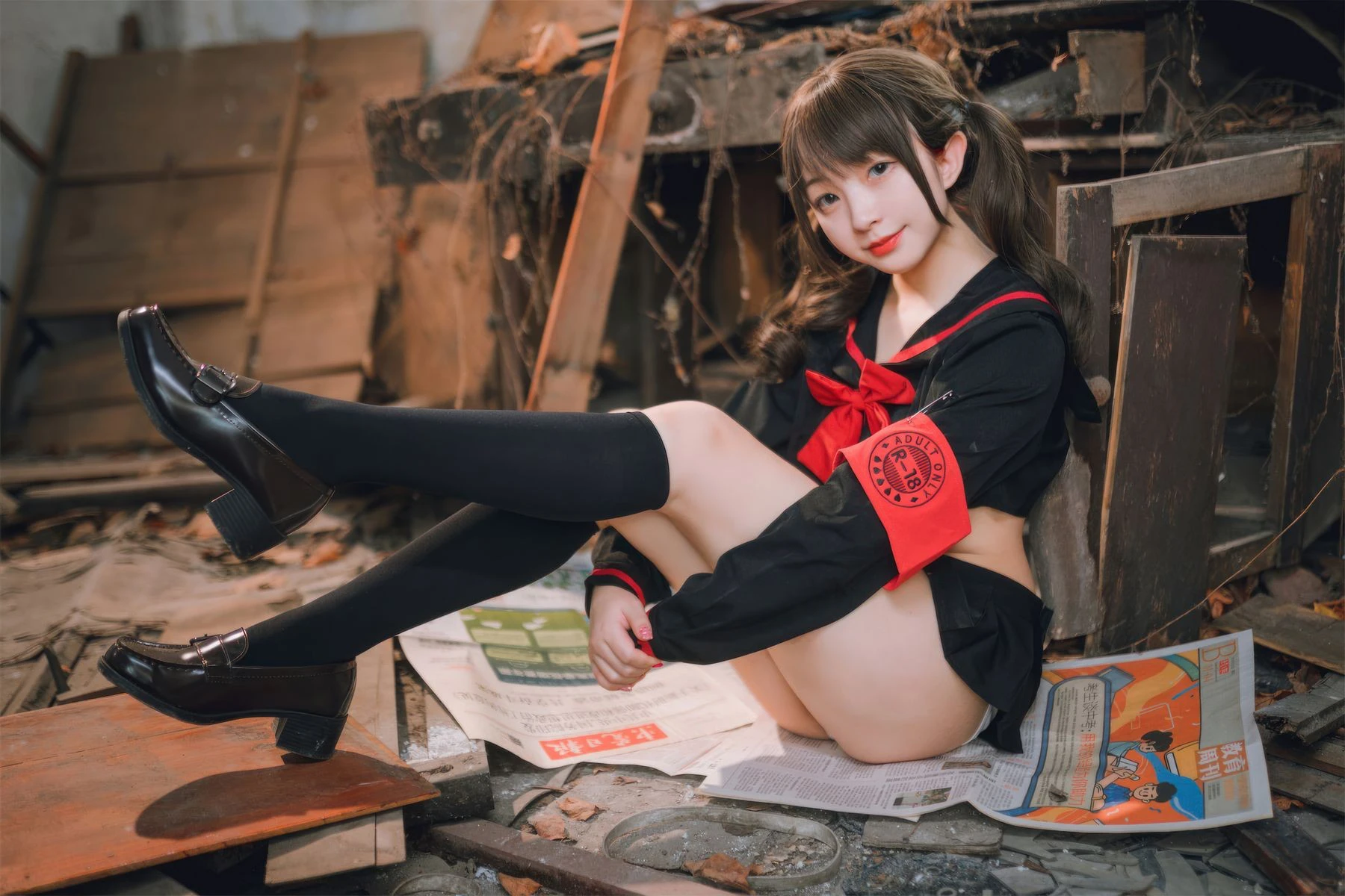 苗慄黃昏空姐美照 – 高貴魅力自然光實錄精選 - 29