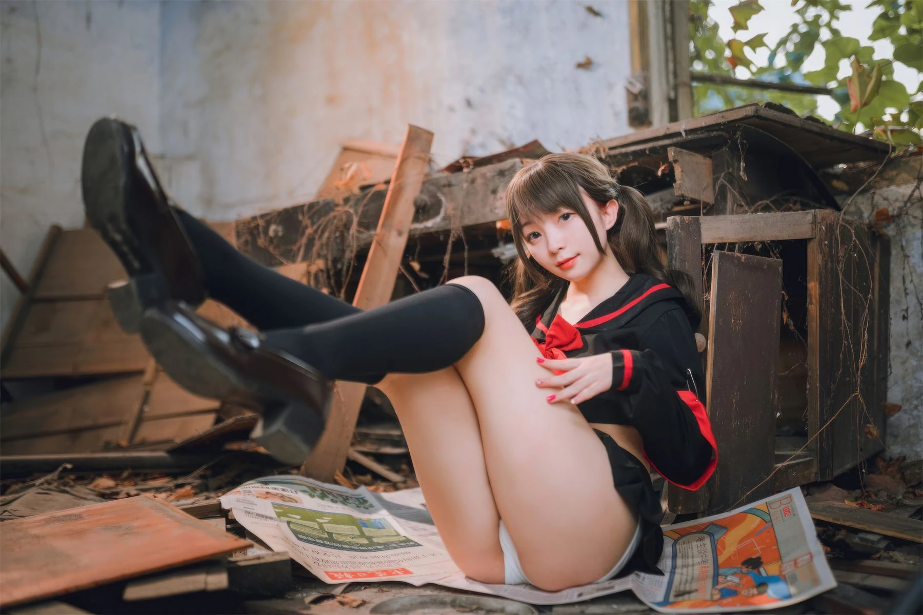 苗慄黃昏空姐美照 – 高貴魅力自然光實錄精選 - 41
