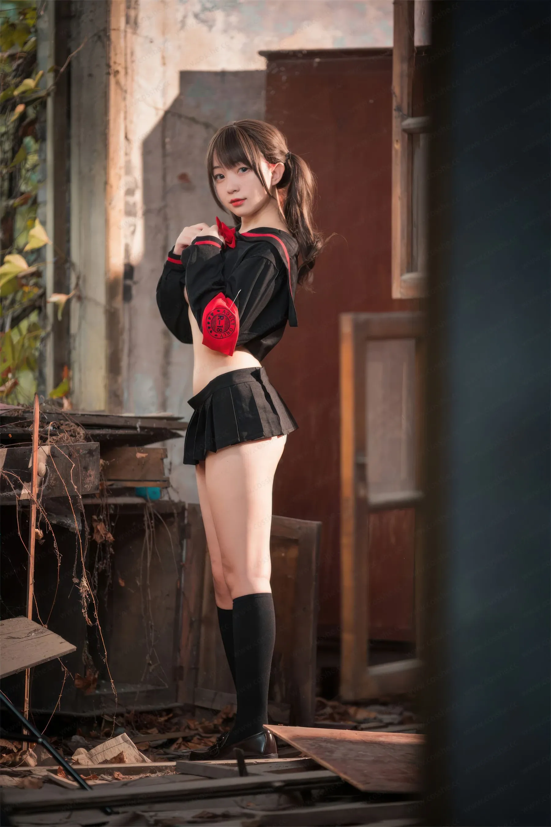苗慄黃昏空姐美照 – 高貴魅力自然光實錄精選 - 45