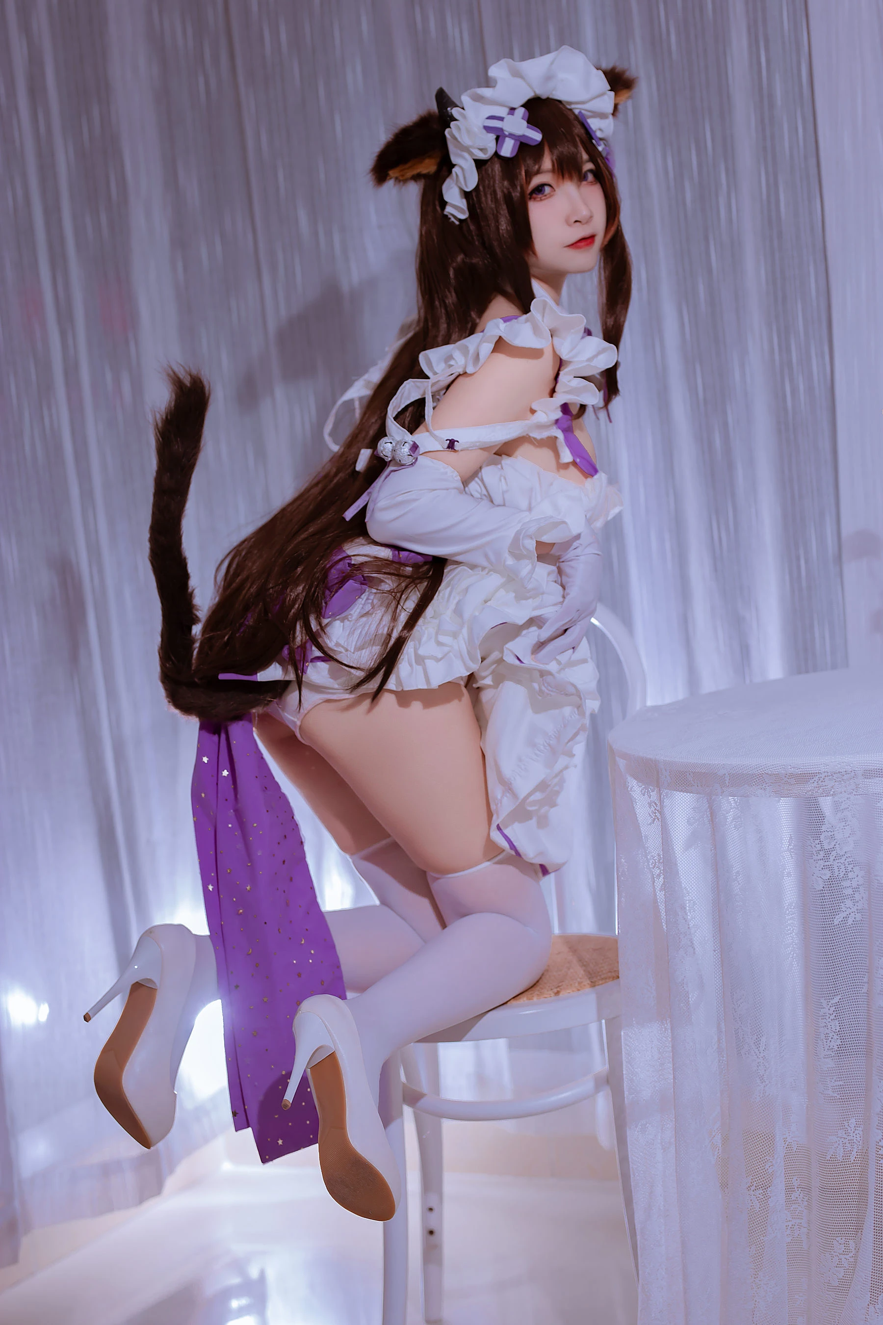 [美模]謝雨菲謝雨菲私藏高清大片：寫真館清純魅力彰顯翹臀寫真合集 - 25