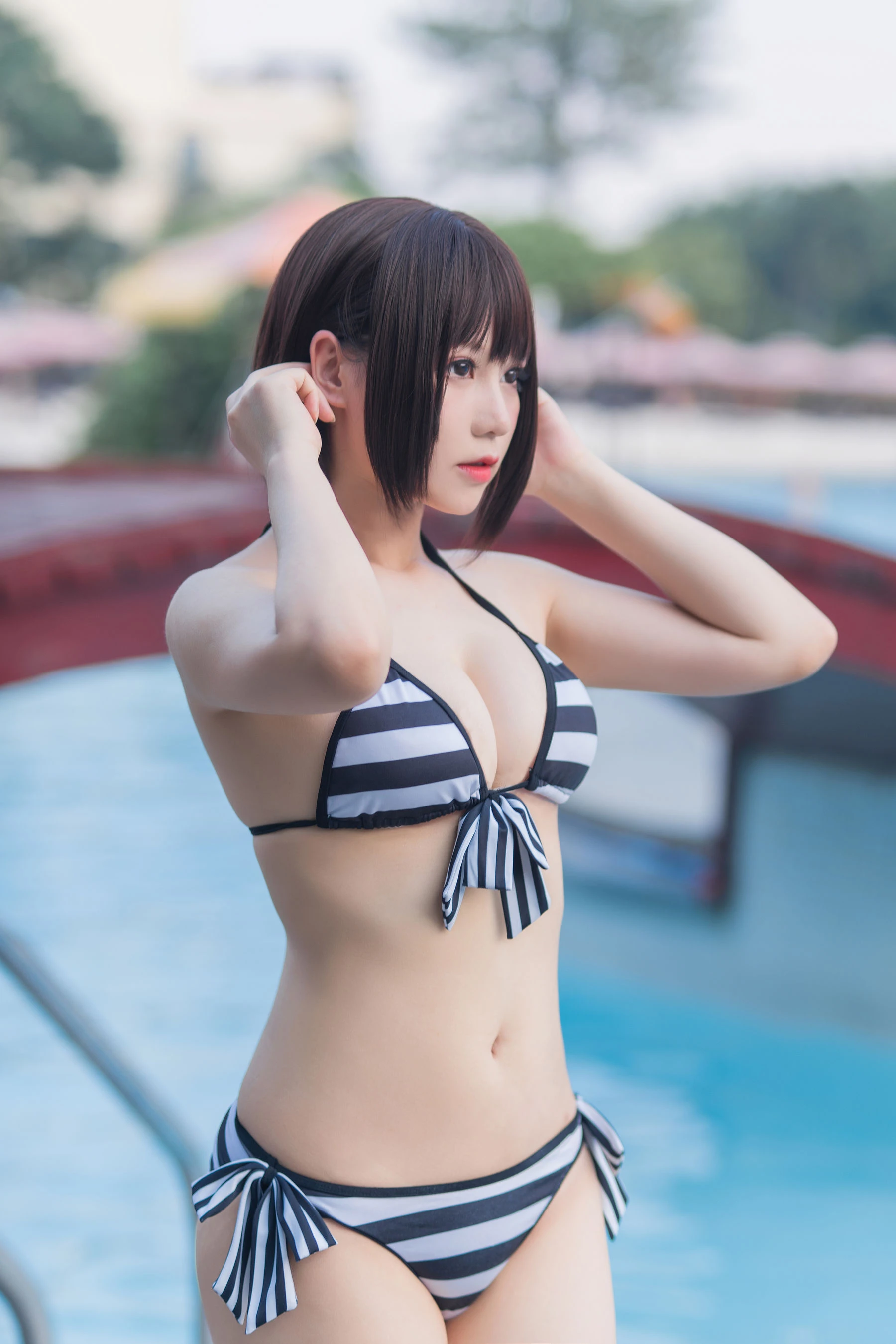 [名模]韓子萱韓子萱街拍珍藏大片：甜美格調釋放美胸誘惑演繹寫真大片 - 8