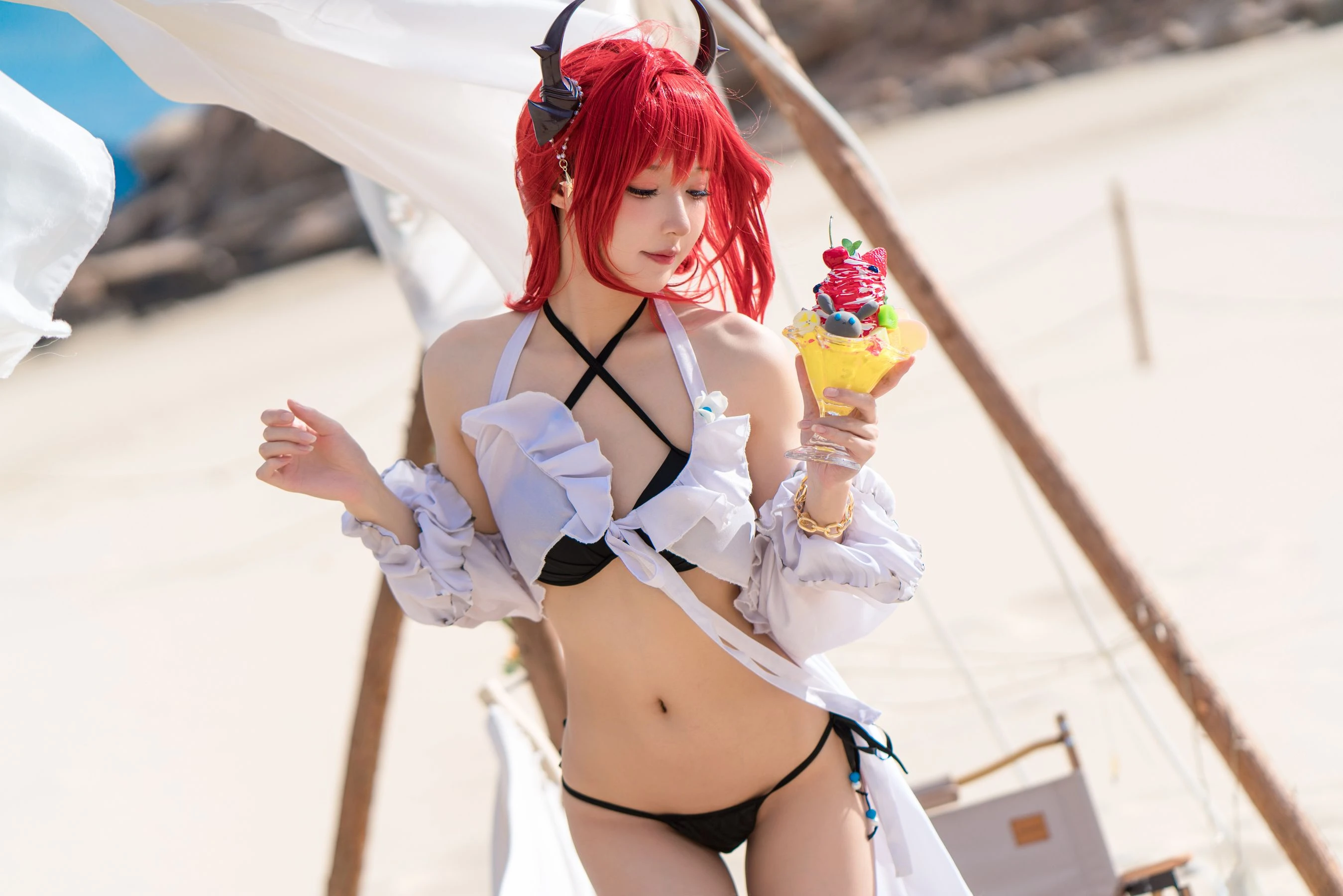 [辣妹]彭詩涵彭詩涵魅惑韻味美圖大賞：戶外大圖美圖演繹美胸誘惑美學 - 6