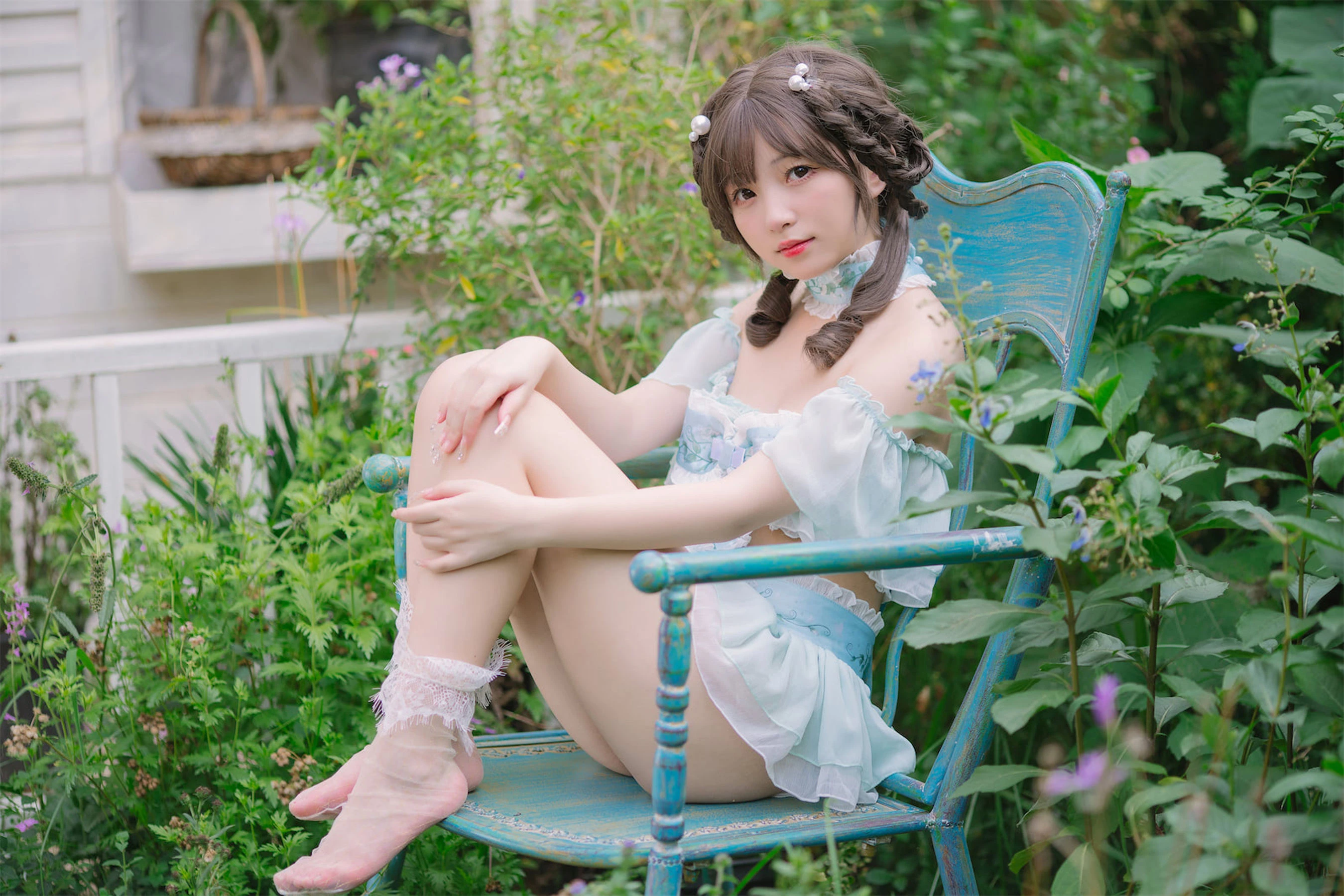 [小蘿莉]韓欣妍韓欣妍私藏高清圖集：攝影棚魅惑風情詮釋美腿寫真合集 - 18