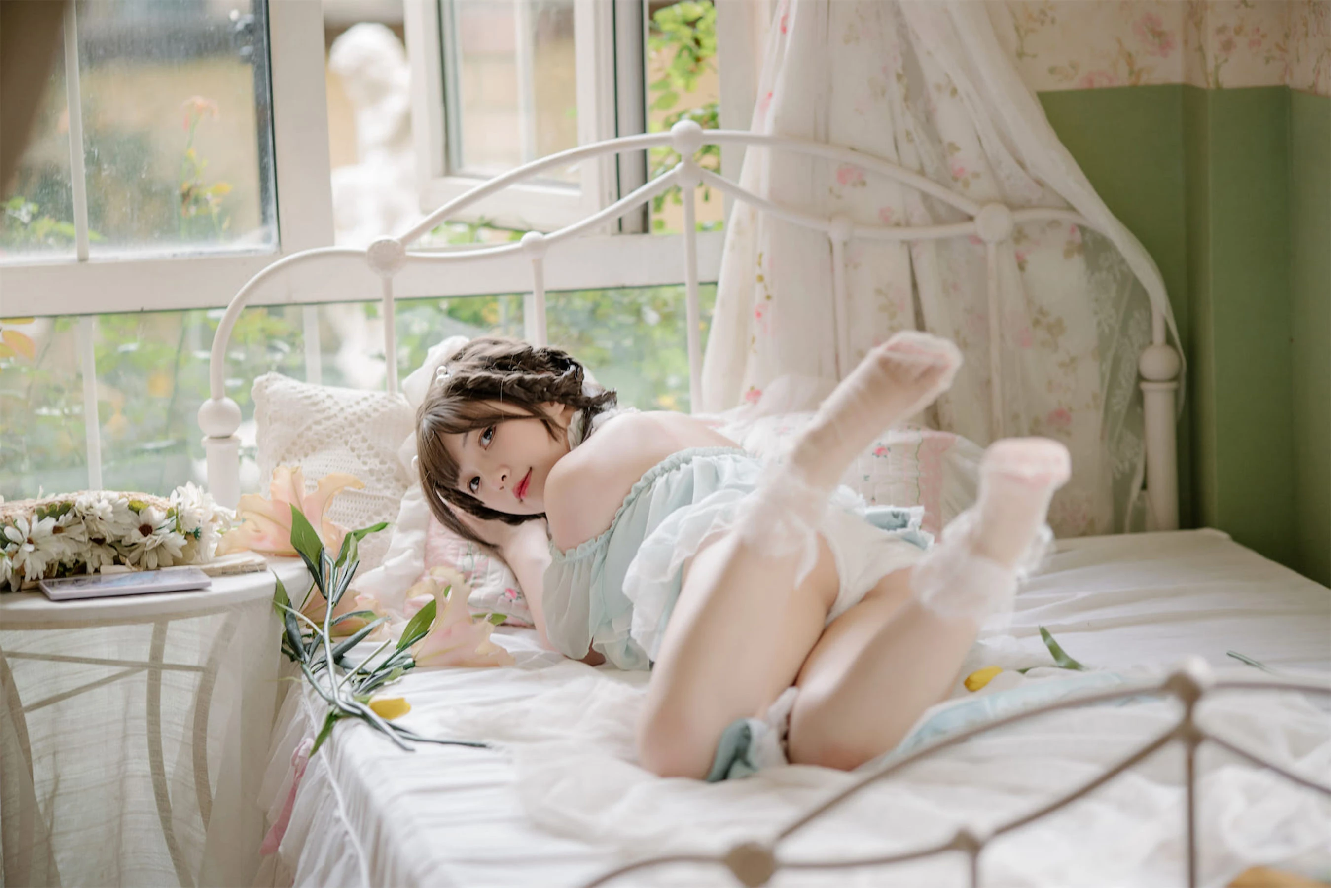 [小蘿莉]韓欣妍韓欣妍私藏高清圖集：攝影棚魅惑風情詮釋美腿寫真合集 - 28