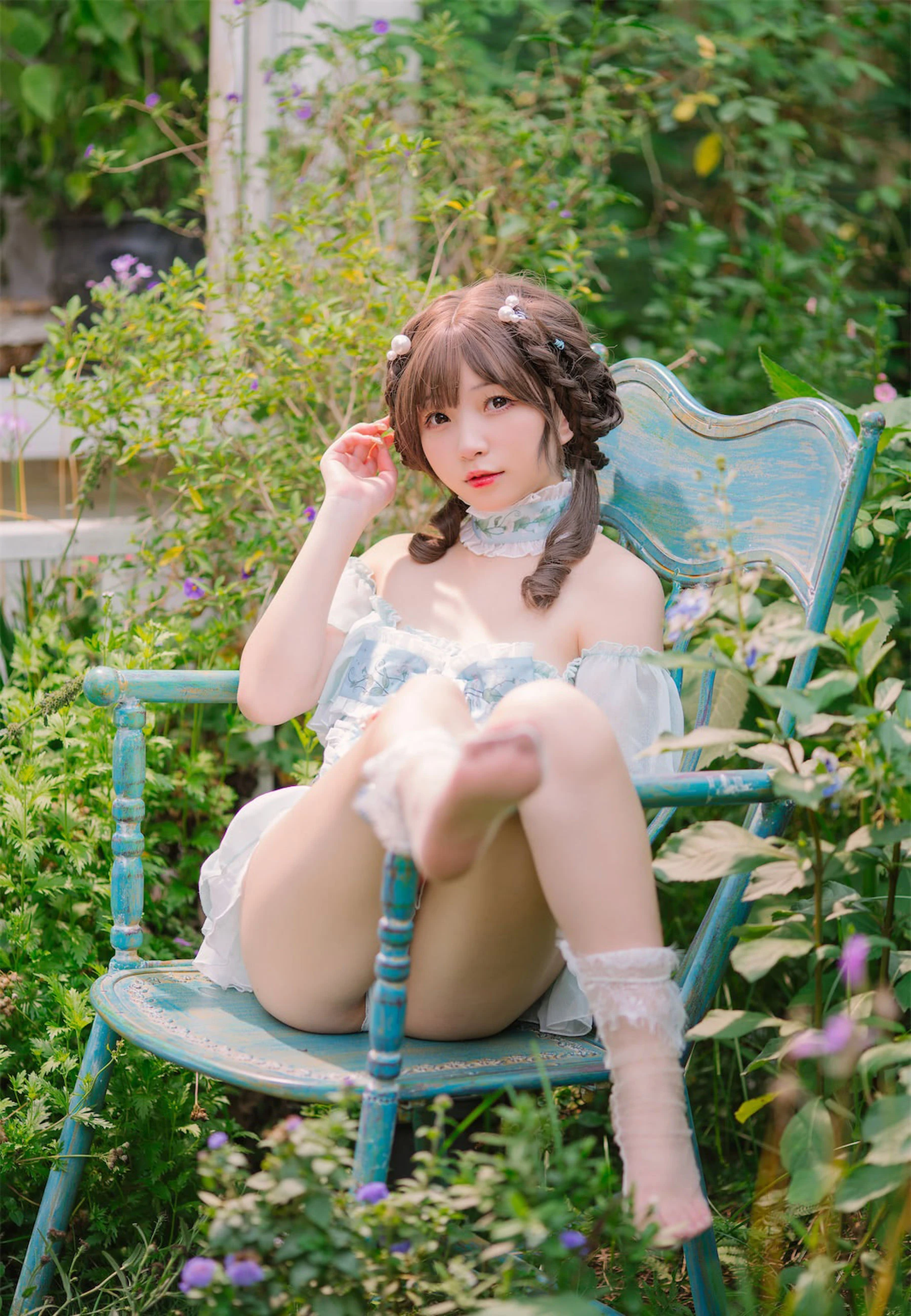 [小蘿莉]韓欣妍韓欣妍私藏高清圖集：攝影棚魅惑風情詮釋美腿寫真合集 - 3