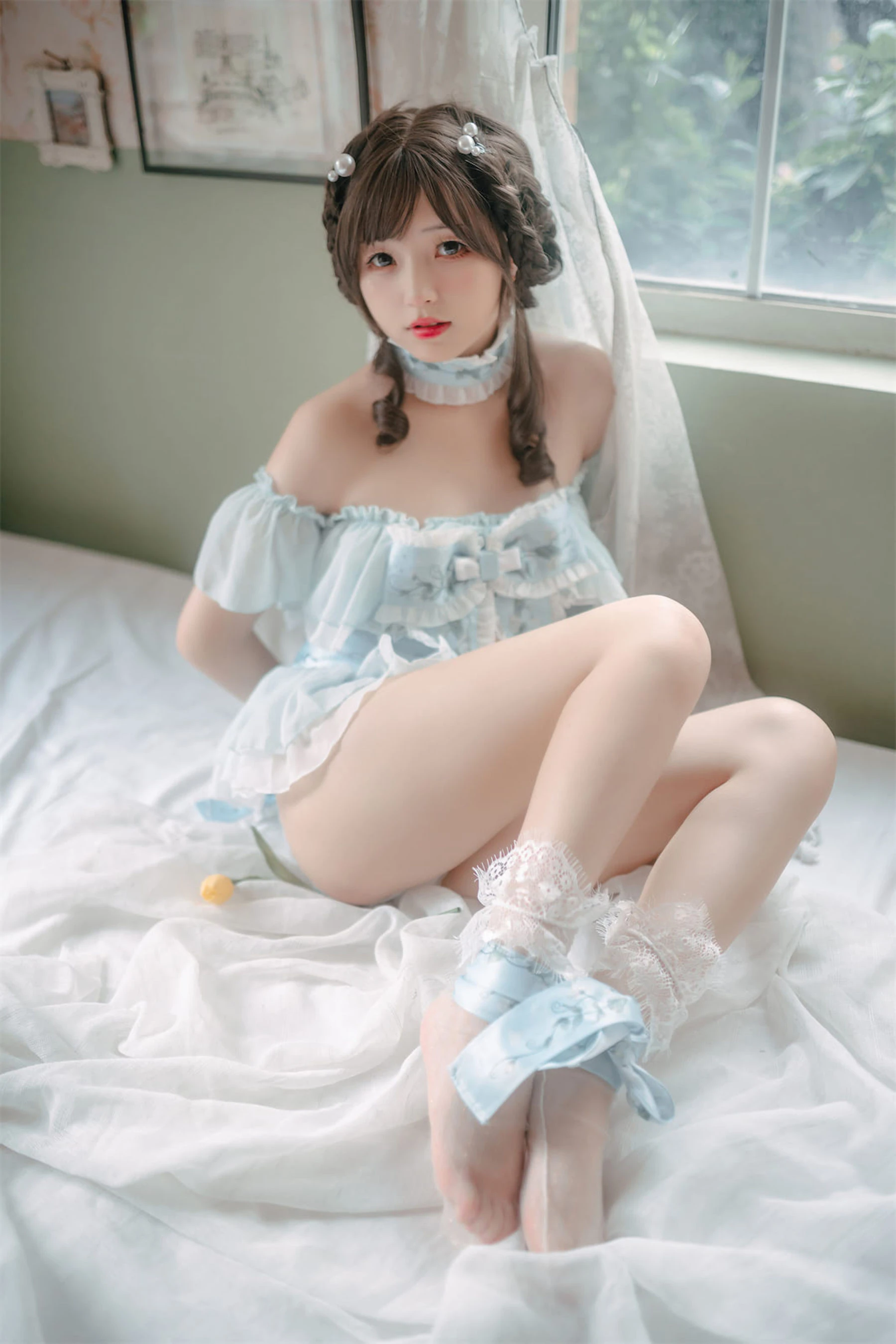 [小蘿莉]韓欣妍韓欣妍私藏高清圖集：攝影棚魅惑風情詮釋美腿寫真合集 - 33