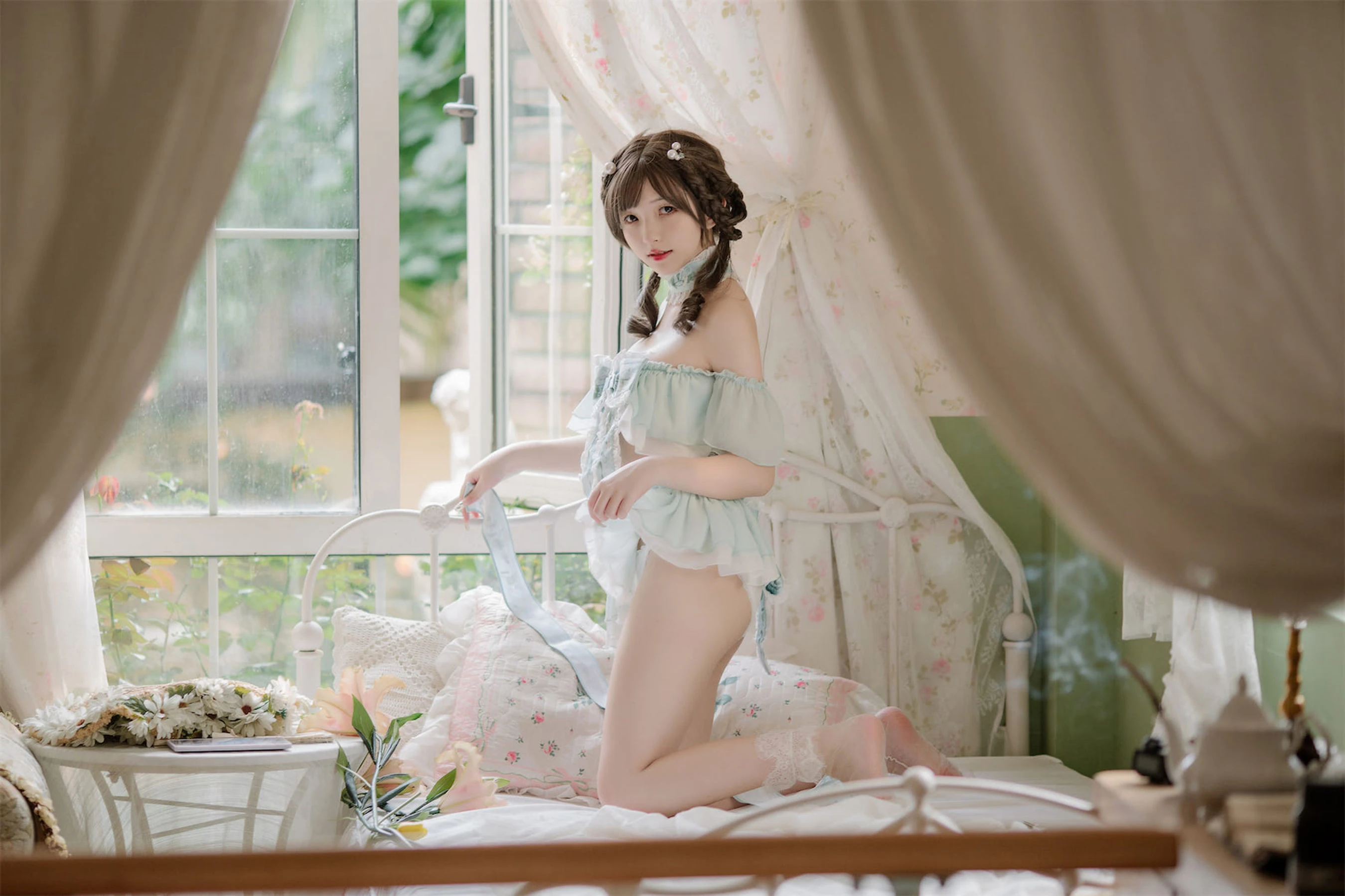 [小蘿莉]韓欣妍韓欣妍私藏高清圖集：攝影棚魅惑風情詮釋美腿寫真合集 - 34