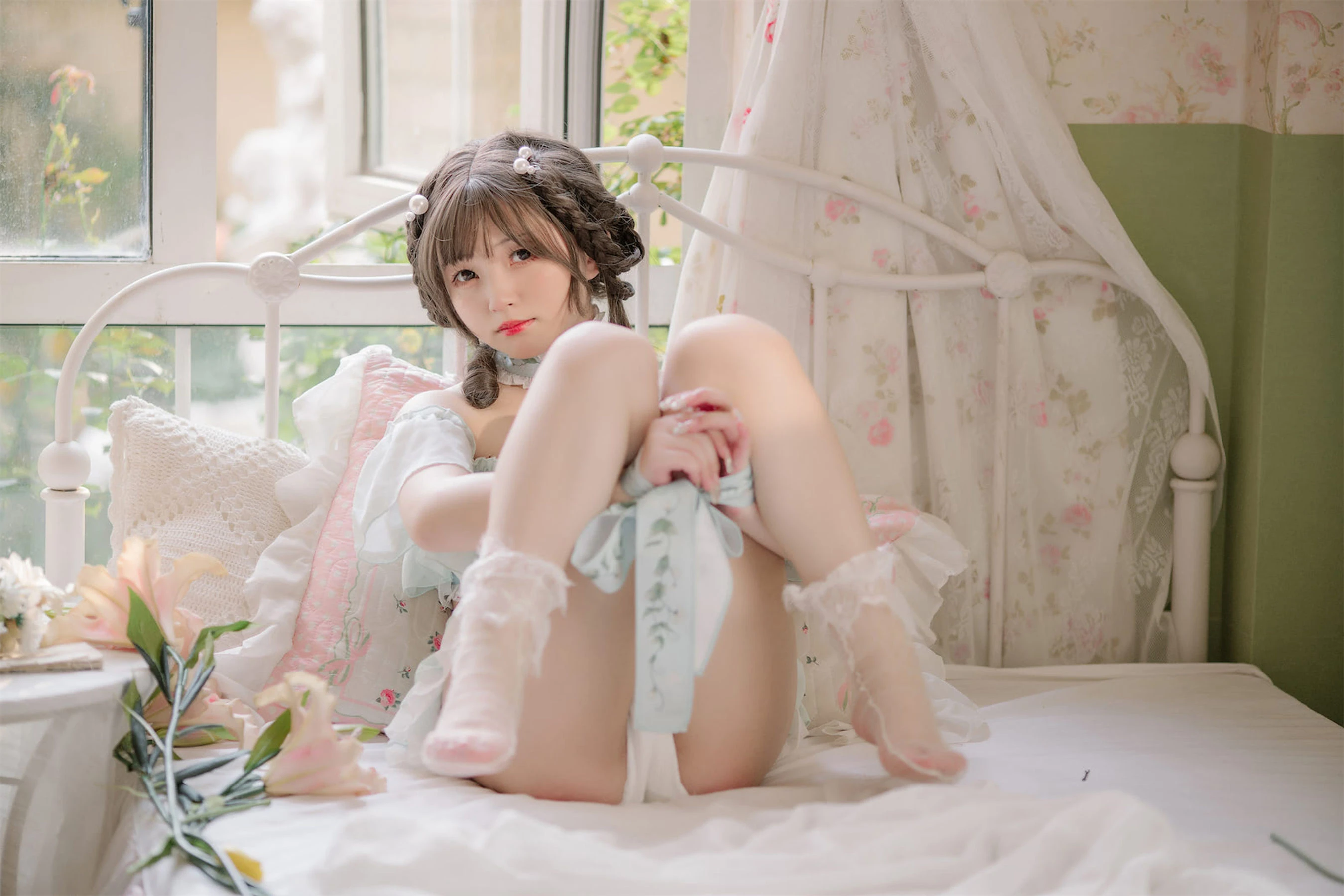 [小蘿莉]韓欣妍韓欣妍私藏高清圖集：攝影棚魅惑風情詮釋美腿寫真合集 - 45
