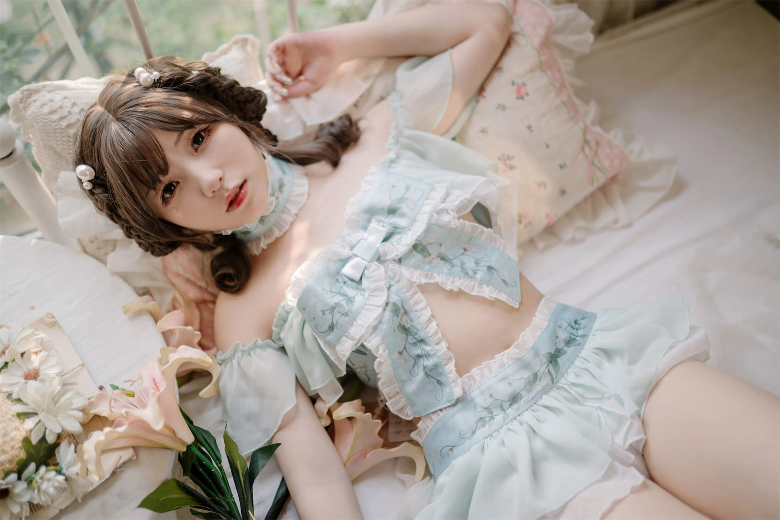 [小蘿莉]韓欣妍韓欣妍私藏高清圖集：攝影棚魅惑風情詮釋美腿寫真合集 - 52