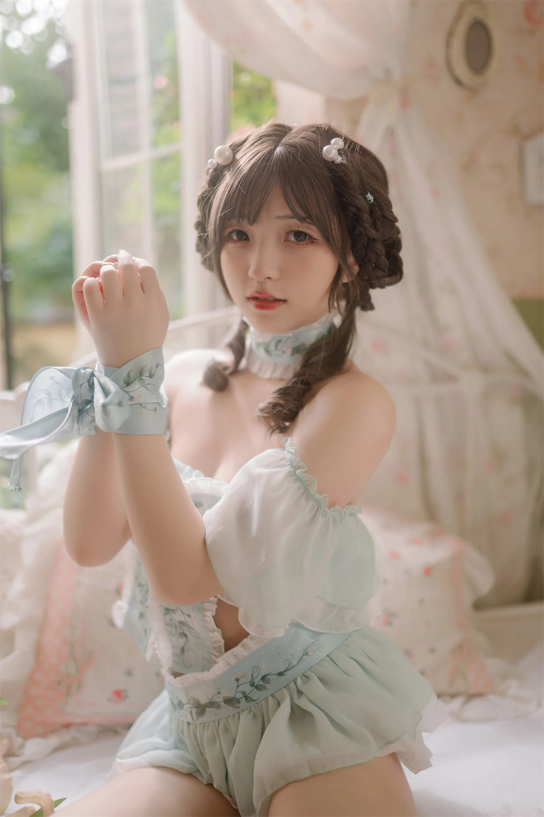 [小蘿莉]韓欣妍韓欣妍私藏高清圖集：攝影棚魅惑風情詮釋美腿寫真合集 - 54