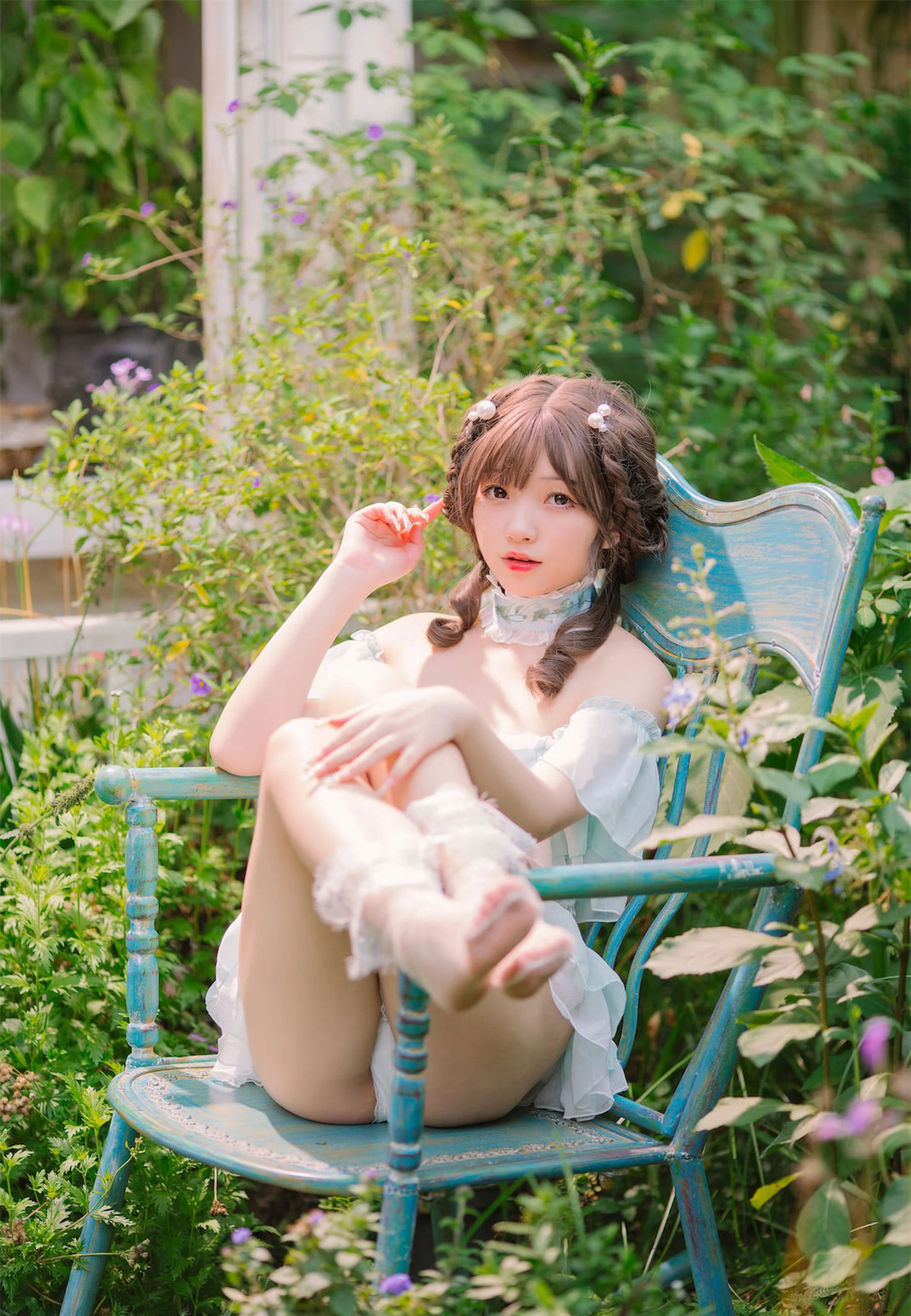 [小蘿莉]韓欣妍韓欣妍私藏高清圖集：攝影棚魅惑風情詮釋美腿寫真合集 - 58