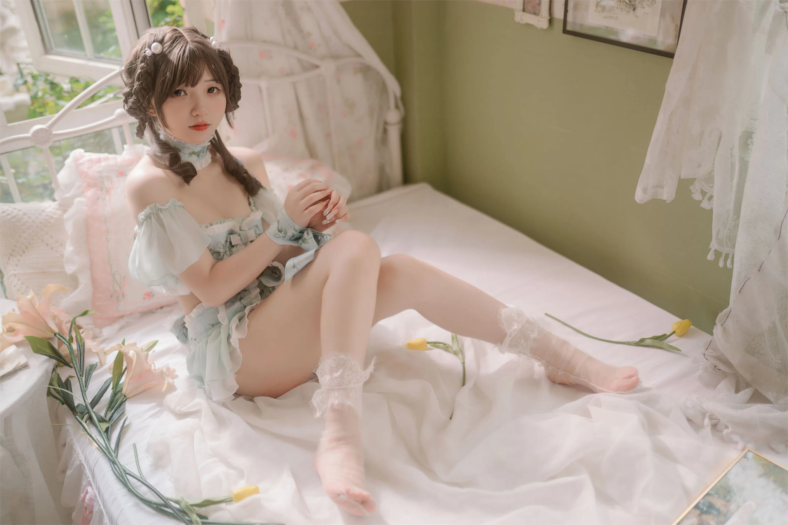 [小蘿莉]韓欣妍韓欣妍私藏高清圖集：攝影棚魅惑風情詮釋美腿寫真合集 - 67