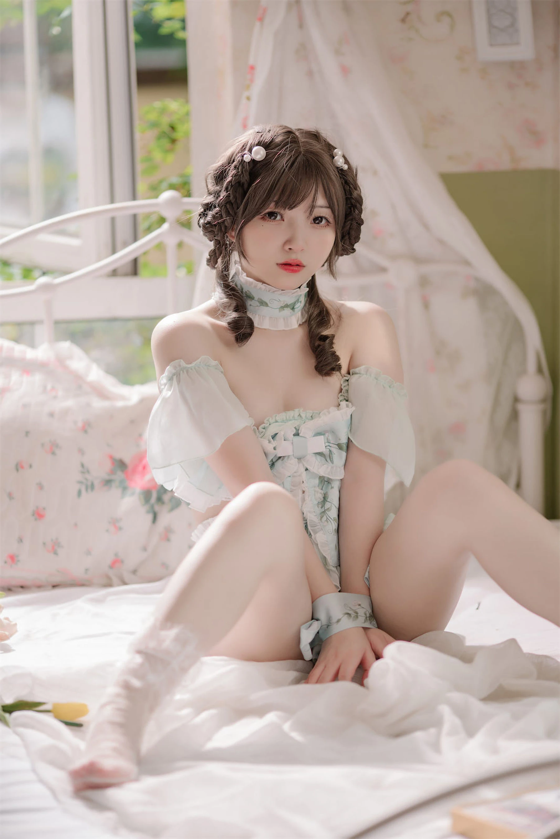 [小蘿莉]韓欣妍韓欣妍私藏高清圖集：攝影棚魅惑風情詮釋美腿寫真合集 - 7