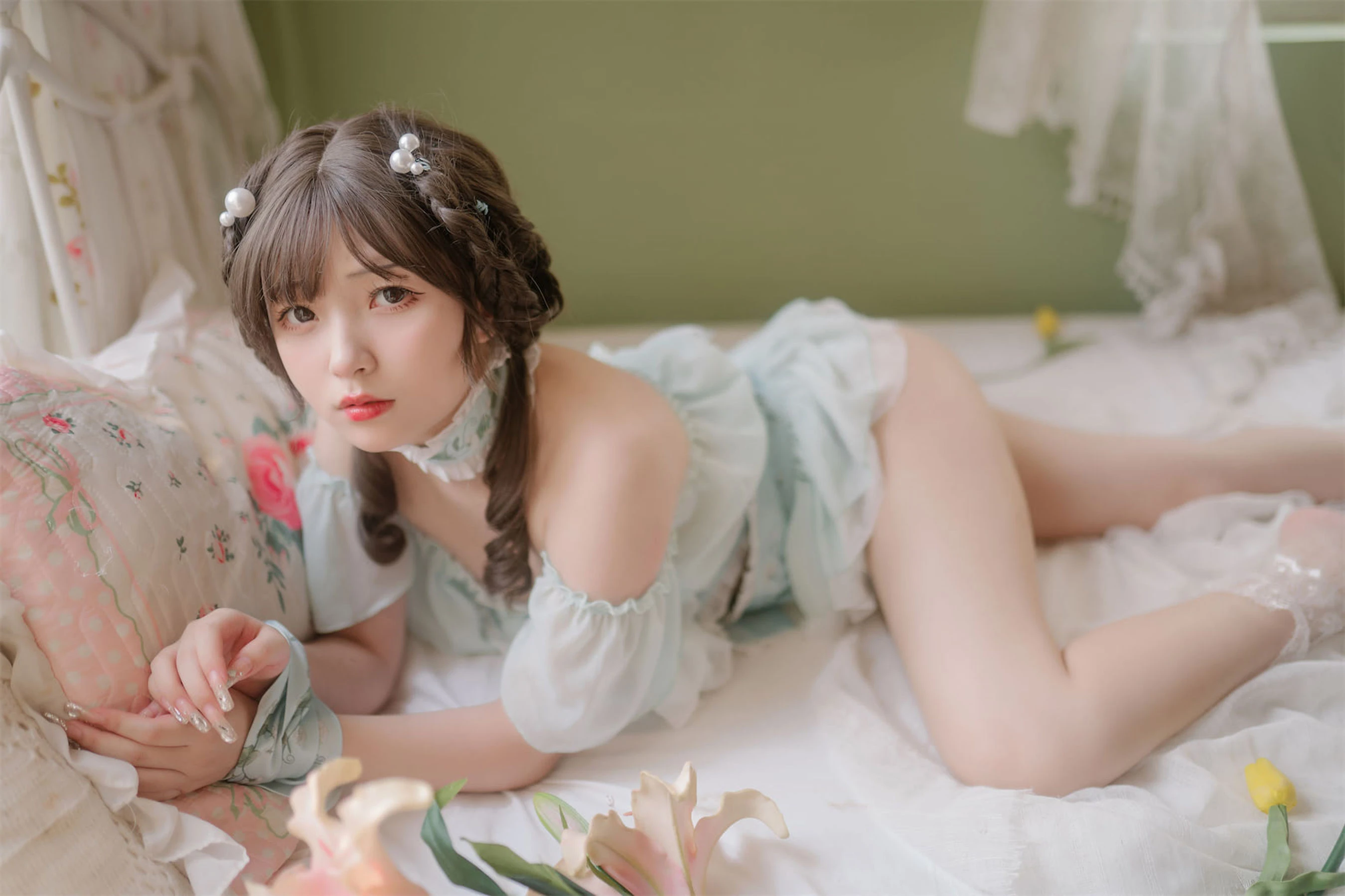 [小蘿莉]韓欣妍韓欣妍私藏高清圖集：攝影棚魅惑風情詮釋美腿寫真合集 - 71