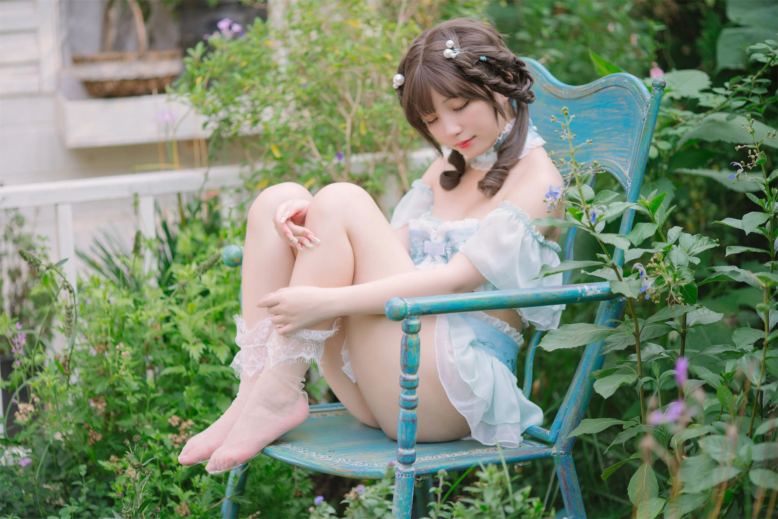 [小蘿莉]韓欣妍韓欣妍私藏高清圖集：攝影棚魅惑風情詮釋美腿寫真合集 - 72