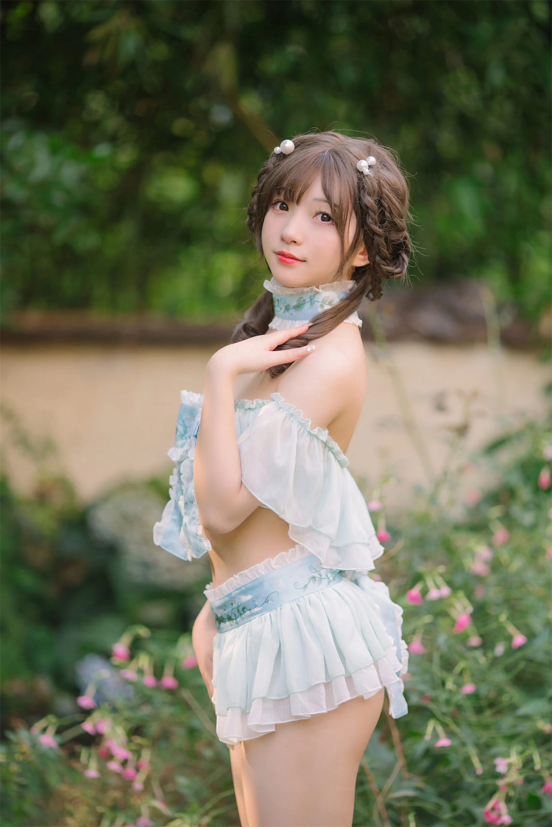 [小蘿莉]韓欣妍韓欣妍私藏高清圖集：攝影棚魅惑風情詮釋美腿寫真合集 - 73