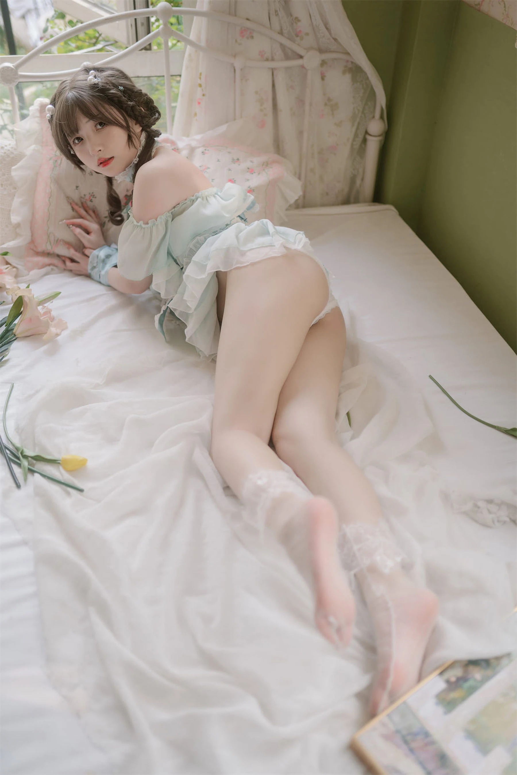 [小蘿莉]韓欣妍韓欣妍私藏高清圖集：攝影棚魅惑風情詮釋美腿寫真合集 - 78
