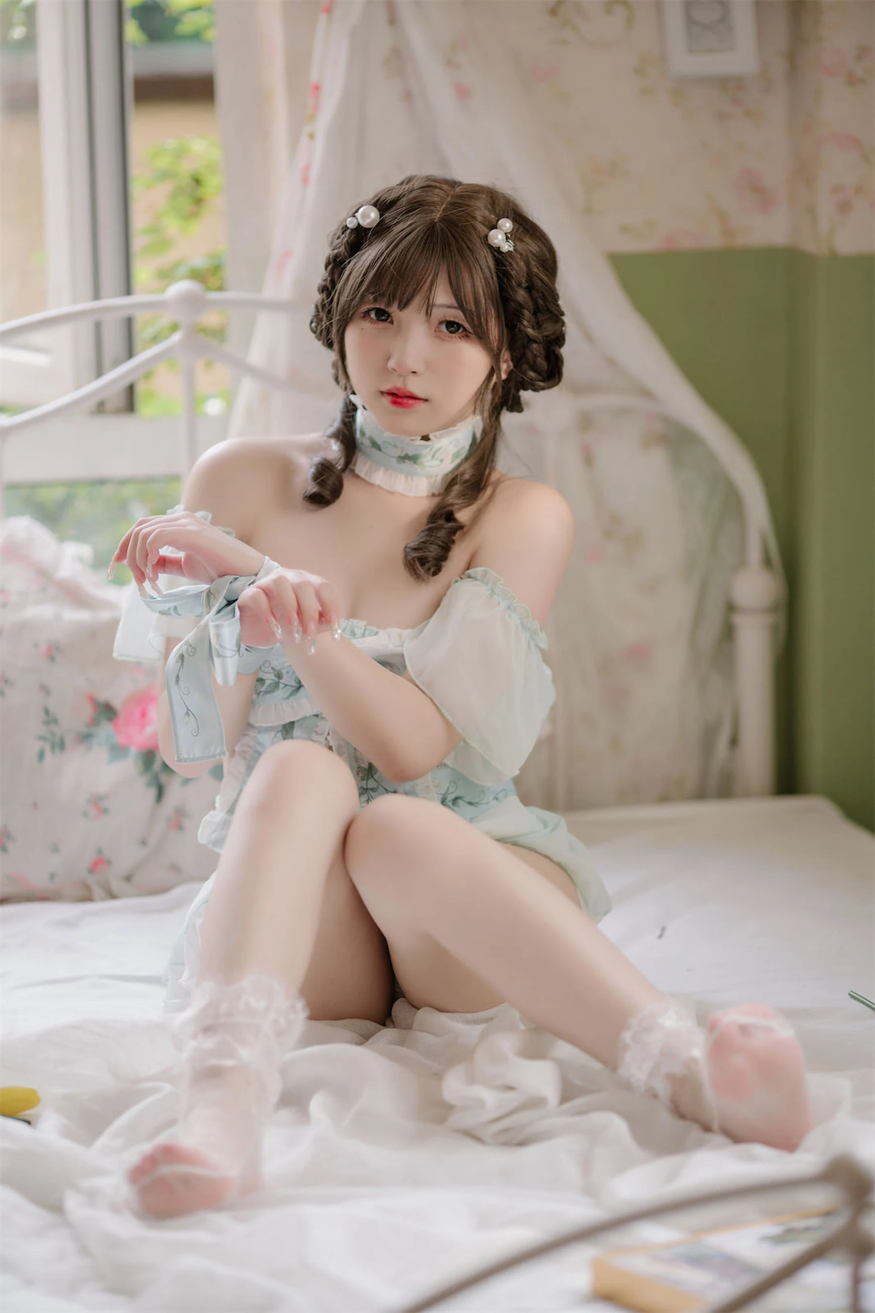 [小蘿莉]韓欣妍韓欣妍私藏高清圖集：攝影棚魅惑風情詮釋美腿寫真合集 - 79