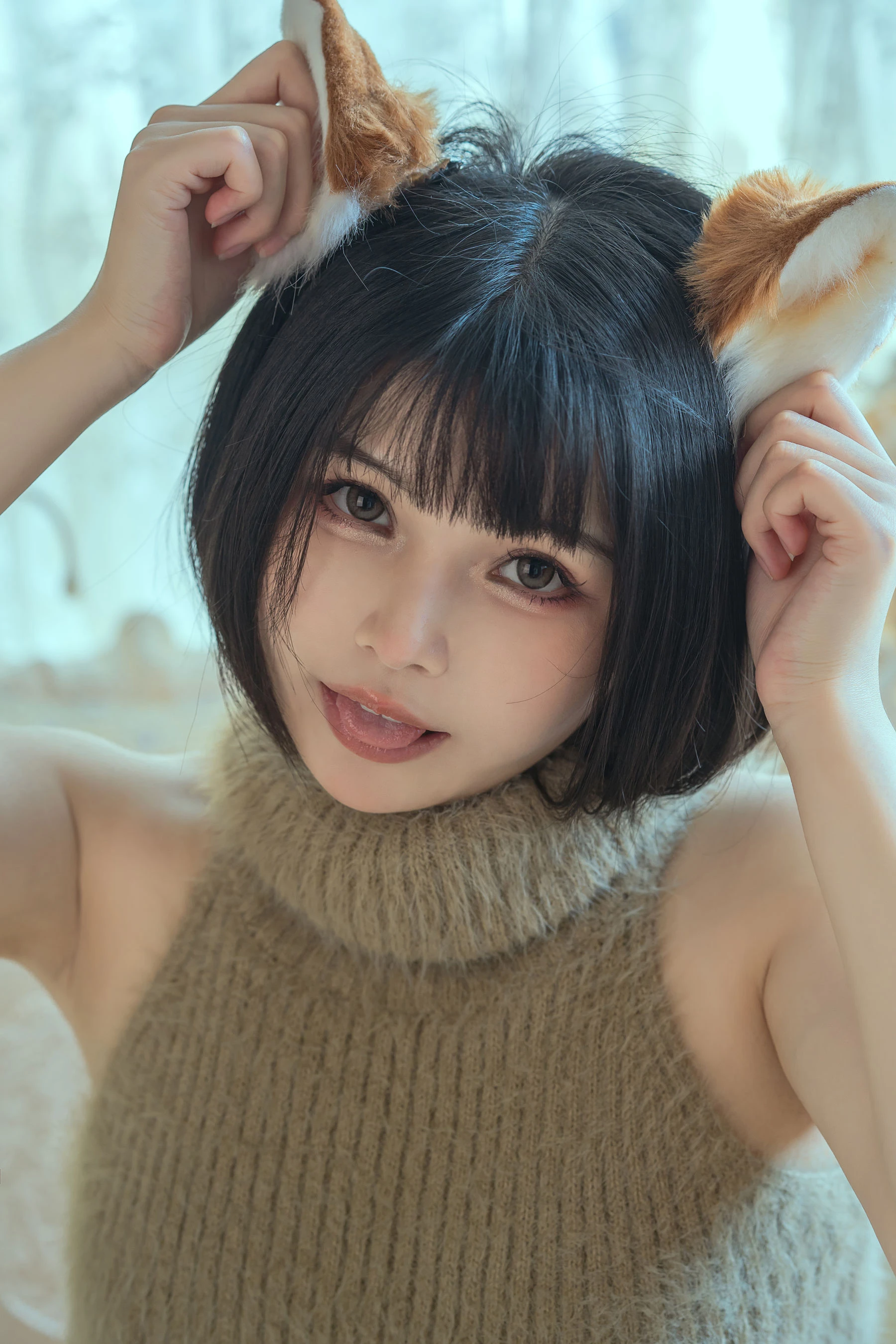 [女神]梁梓涵美圖攝影大師作：梁梓涵魅惑於戶外綻放美胸風採超清演繹 - 33