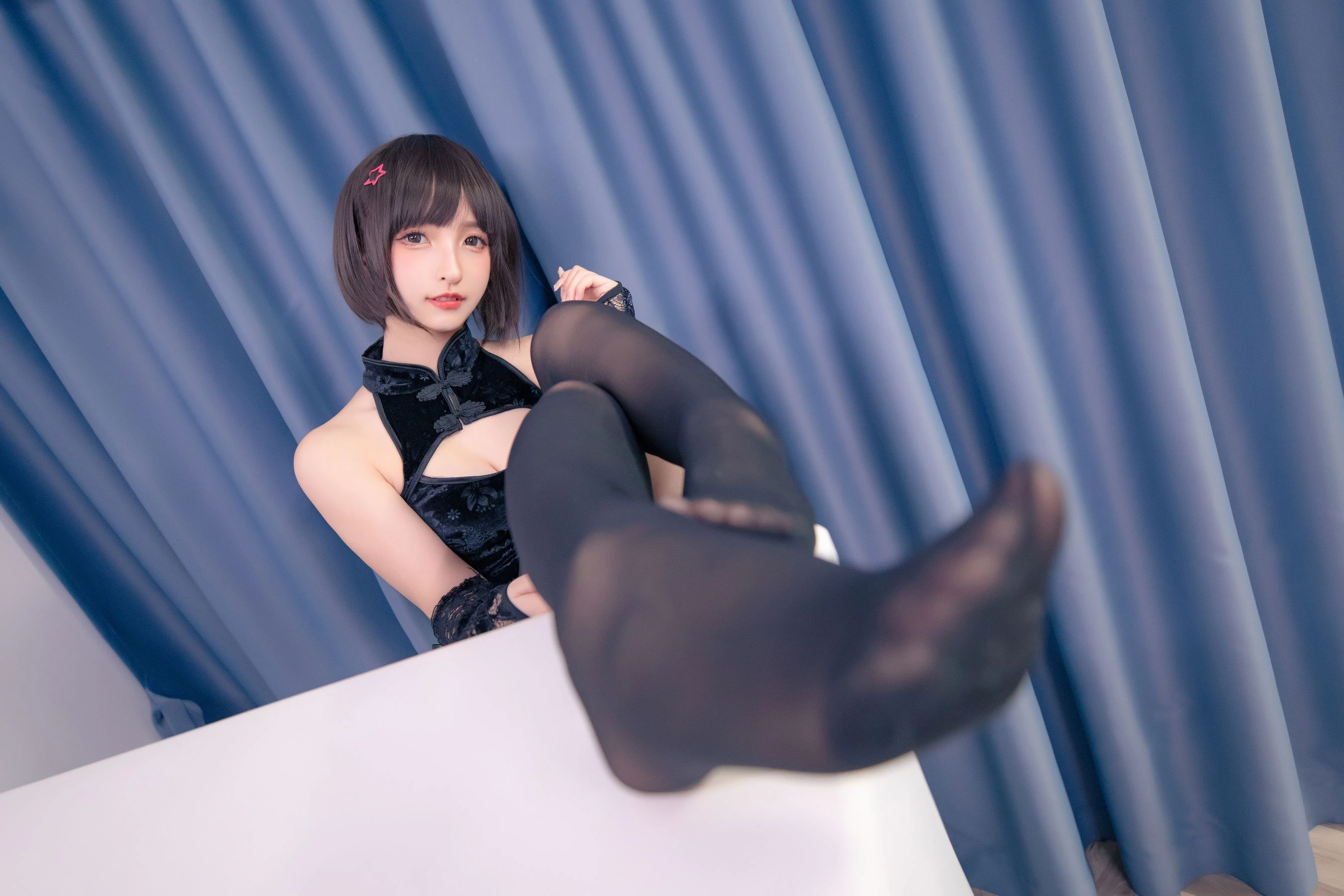[Cosplay]唐雅靜大片攝影大師作：唐雅靜性感於寫真館釋放翹臀風情獨家演繹 - 44