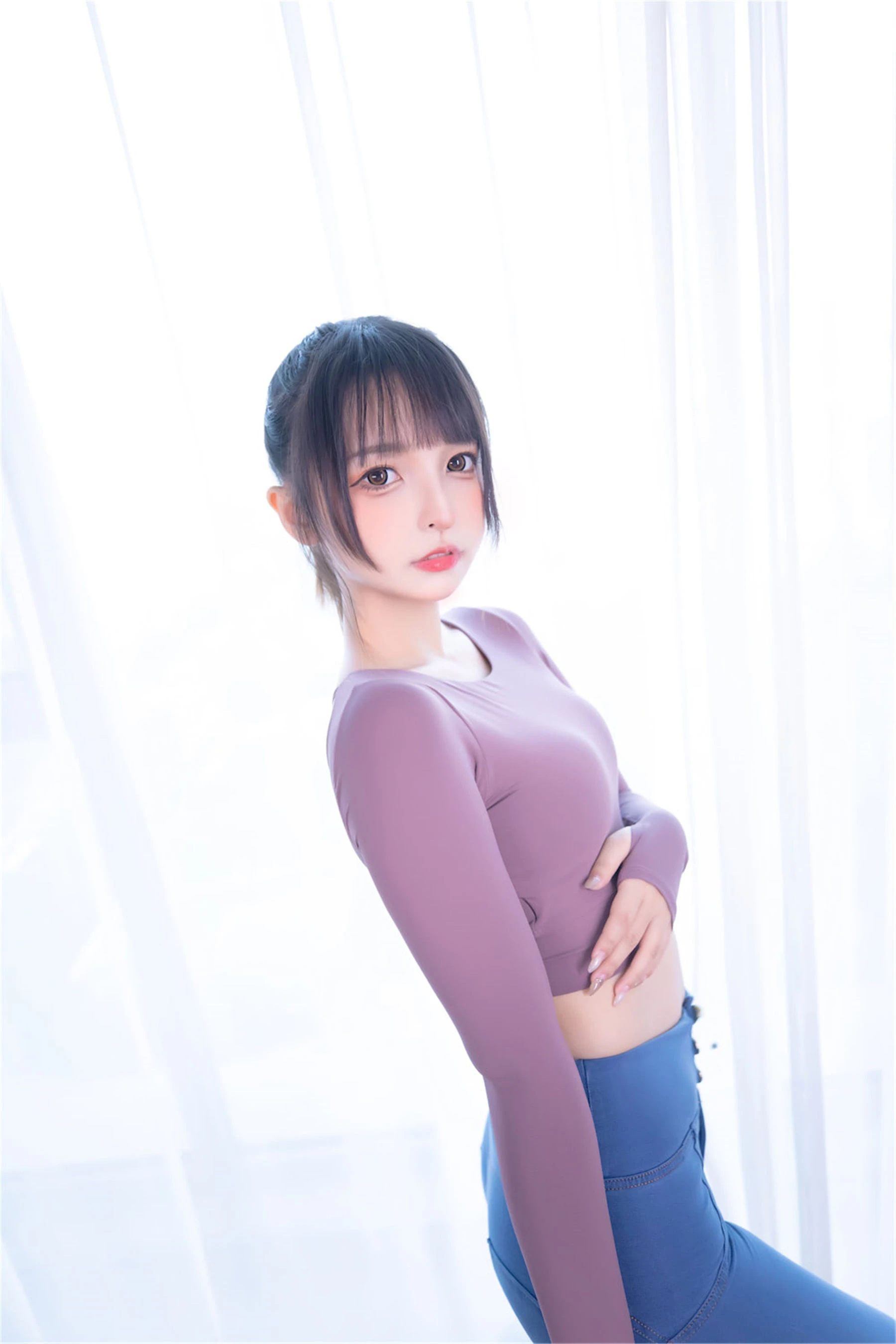 [校花]李雨桐自然光高清圖集珍藏：李雨桐甜美演繹曲線完美風採釋放寫真藝術 - 58