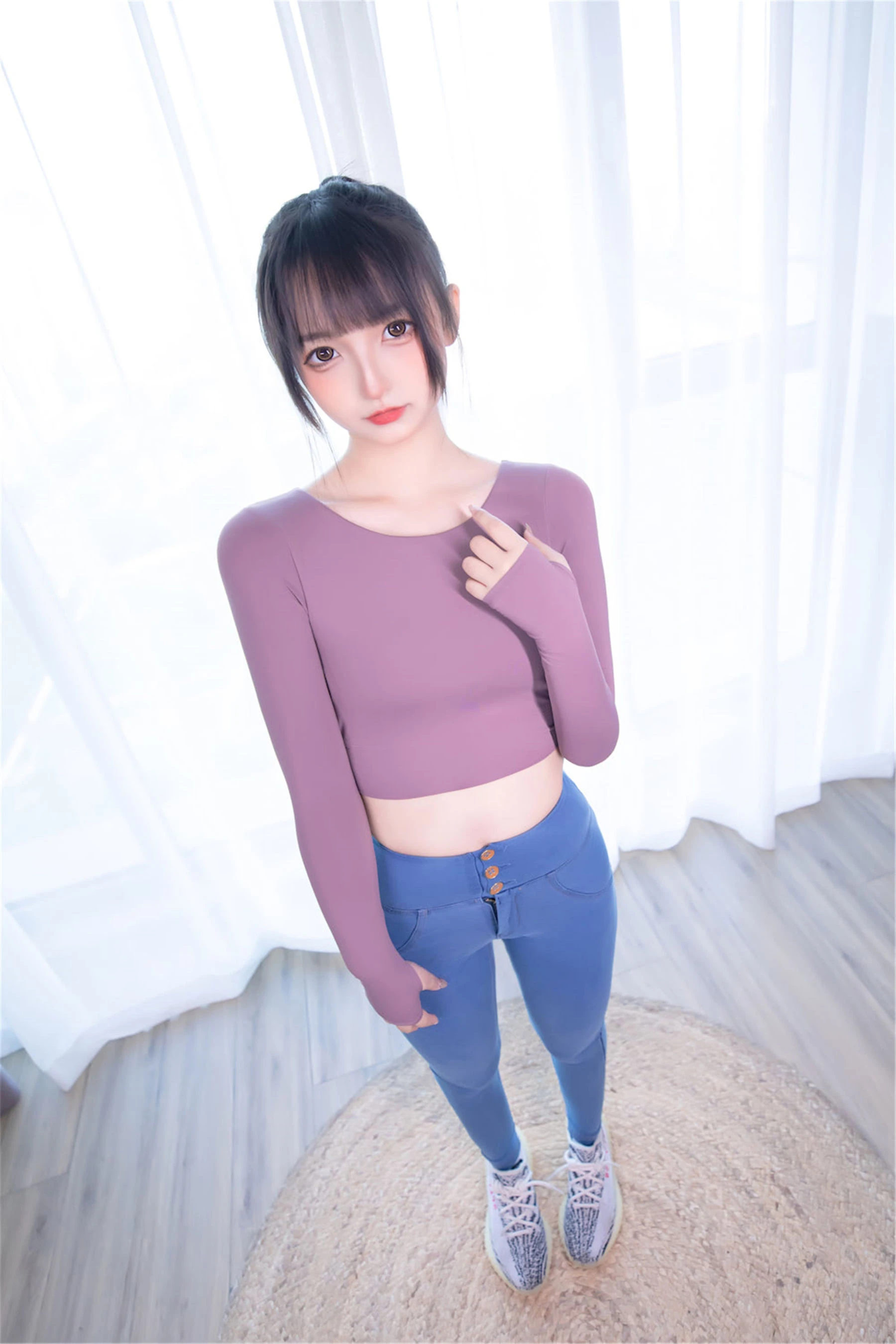 [校花]李雨桐自然光高清圖集珍藏：李雨桐甜美演繹曲線完美風採釋放寫真藝術 - 76