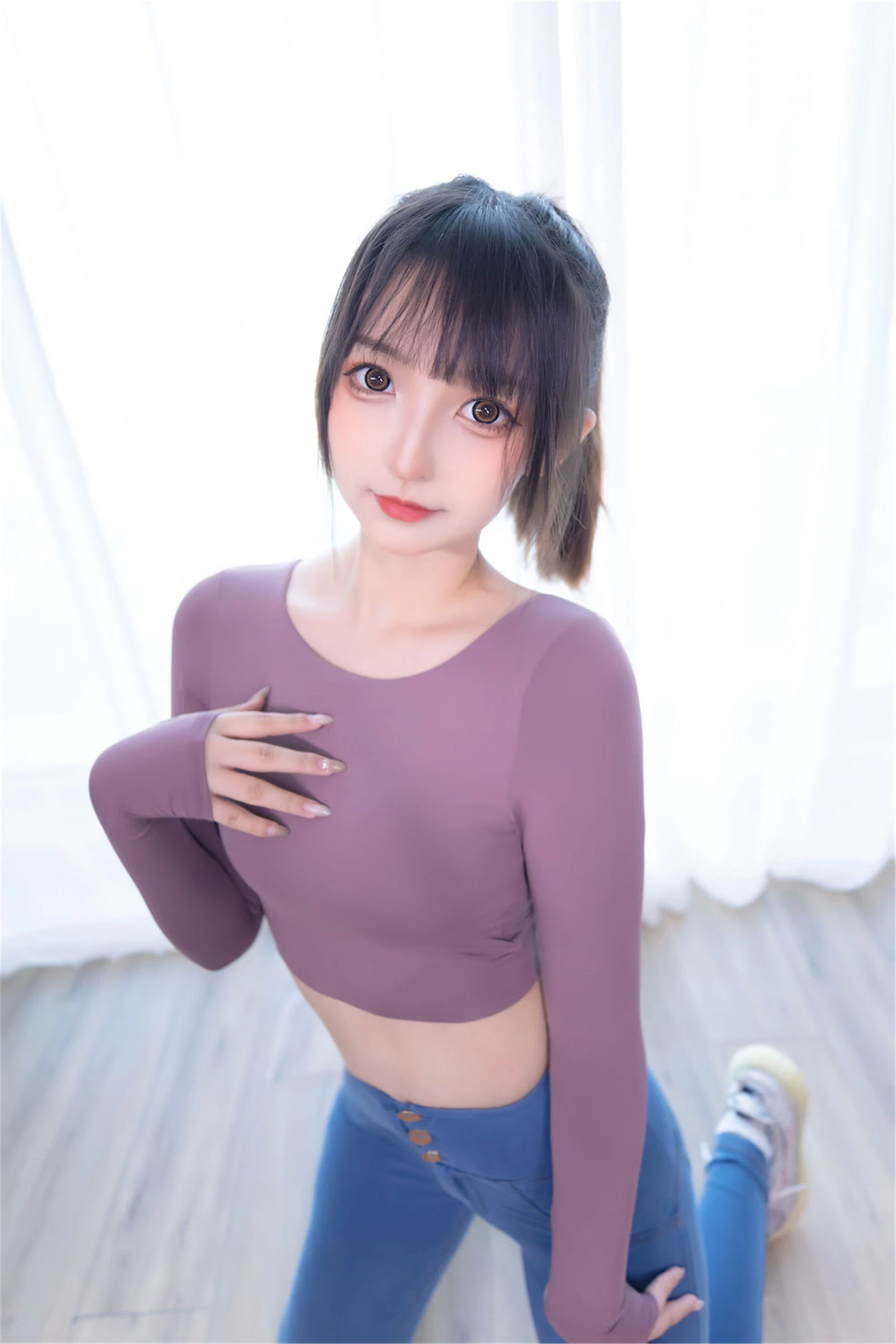 [校花]李雨桐自然光高清圖集珍藏：李雨桐甜美演繹曲線完美風採釋放寫真藝術 - 91