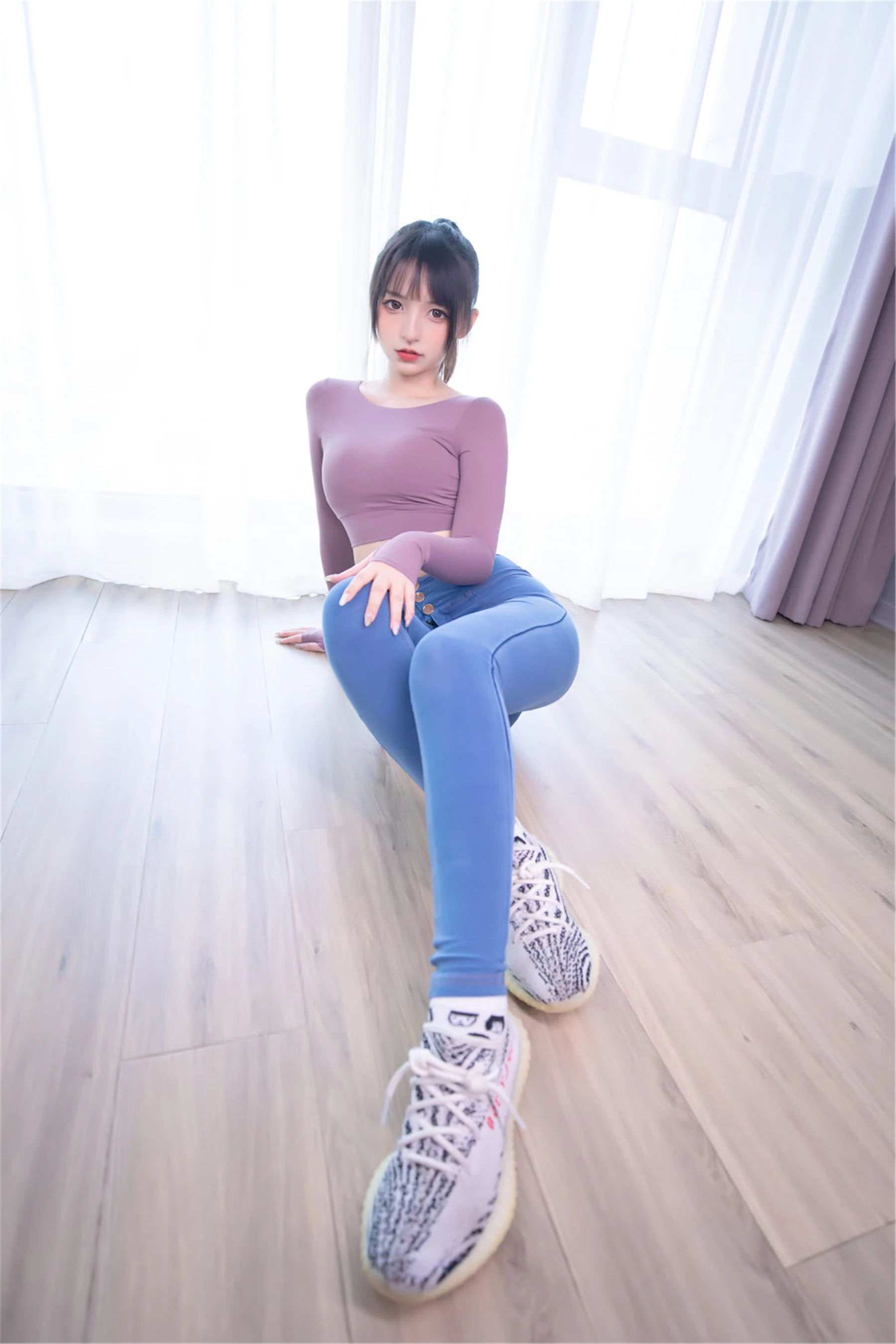 [校花]李雨桐自然光高清圖集珍藏：李雨桐甜美演繹曲線完美風採釋放寫真藝術 - 96