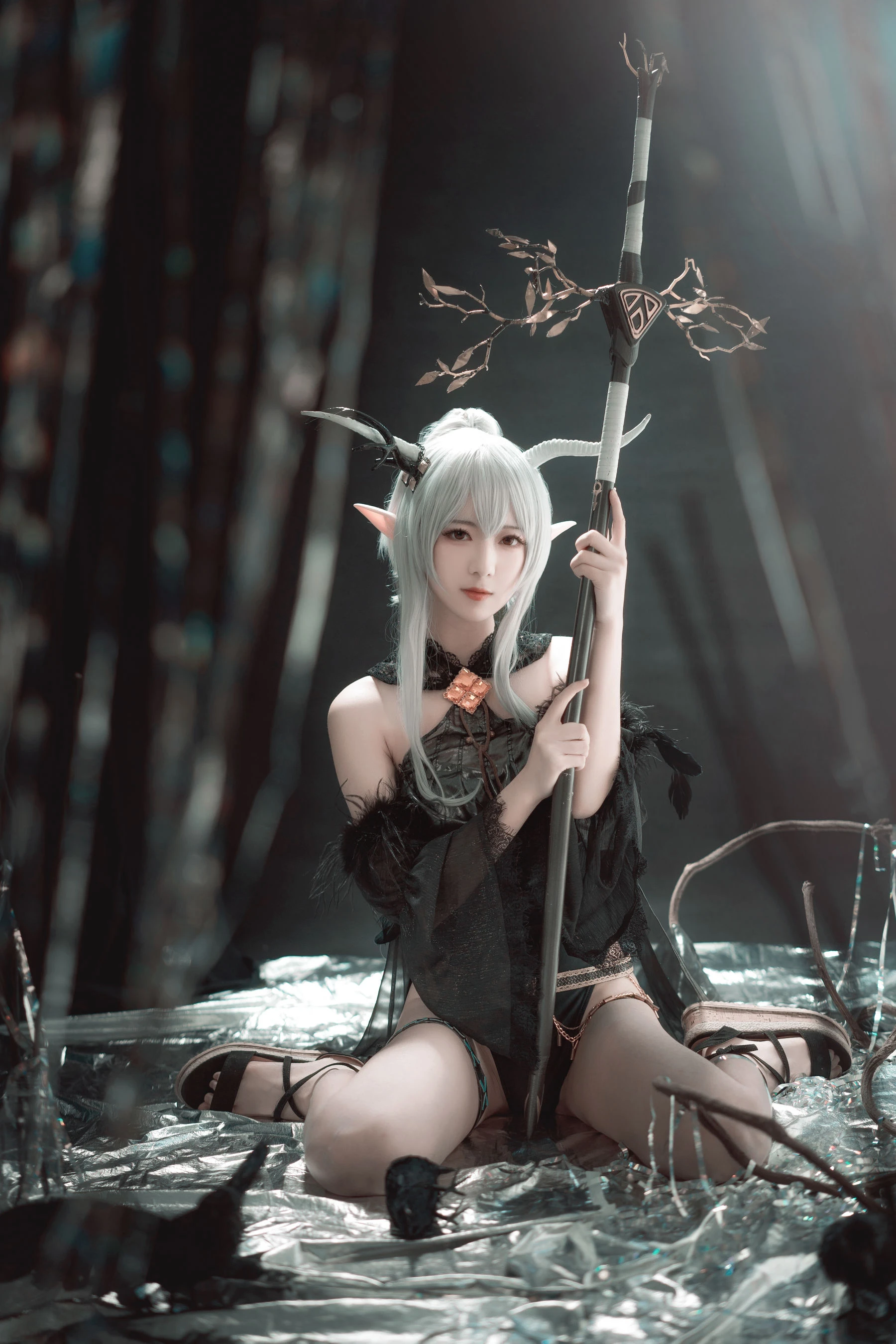 [小蘿莉]馬雅靜超清美圖作品：攝影棚攝影魅惑綻放馬雅靜翹臀曲線韻味綻放寫真集 - 6