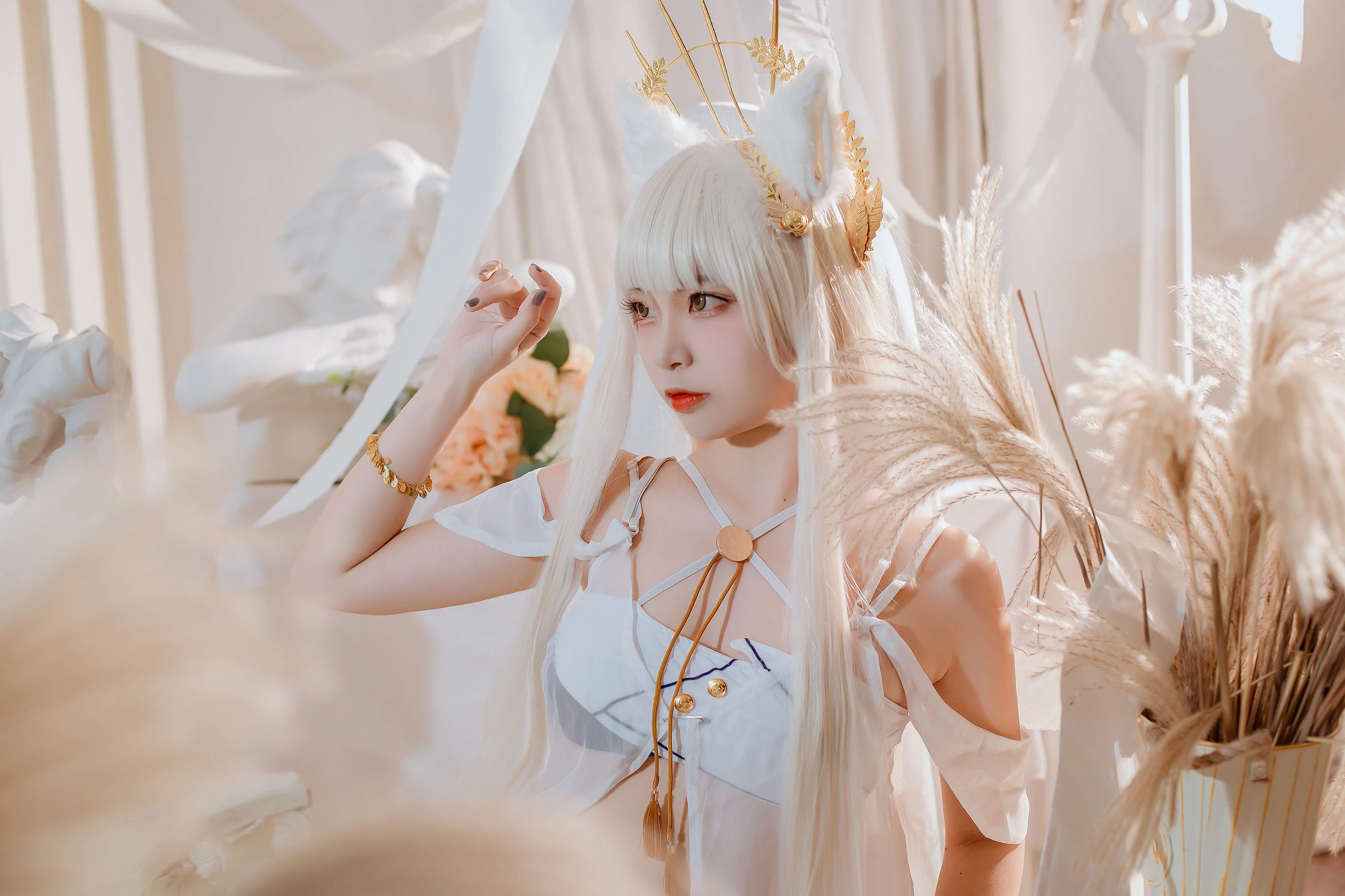 [模特]何雨桐攝影棚高清作品珍藏：何雨桐清純演繹翹臀完美格調詮釋寫真藝術 - 12