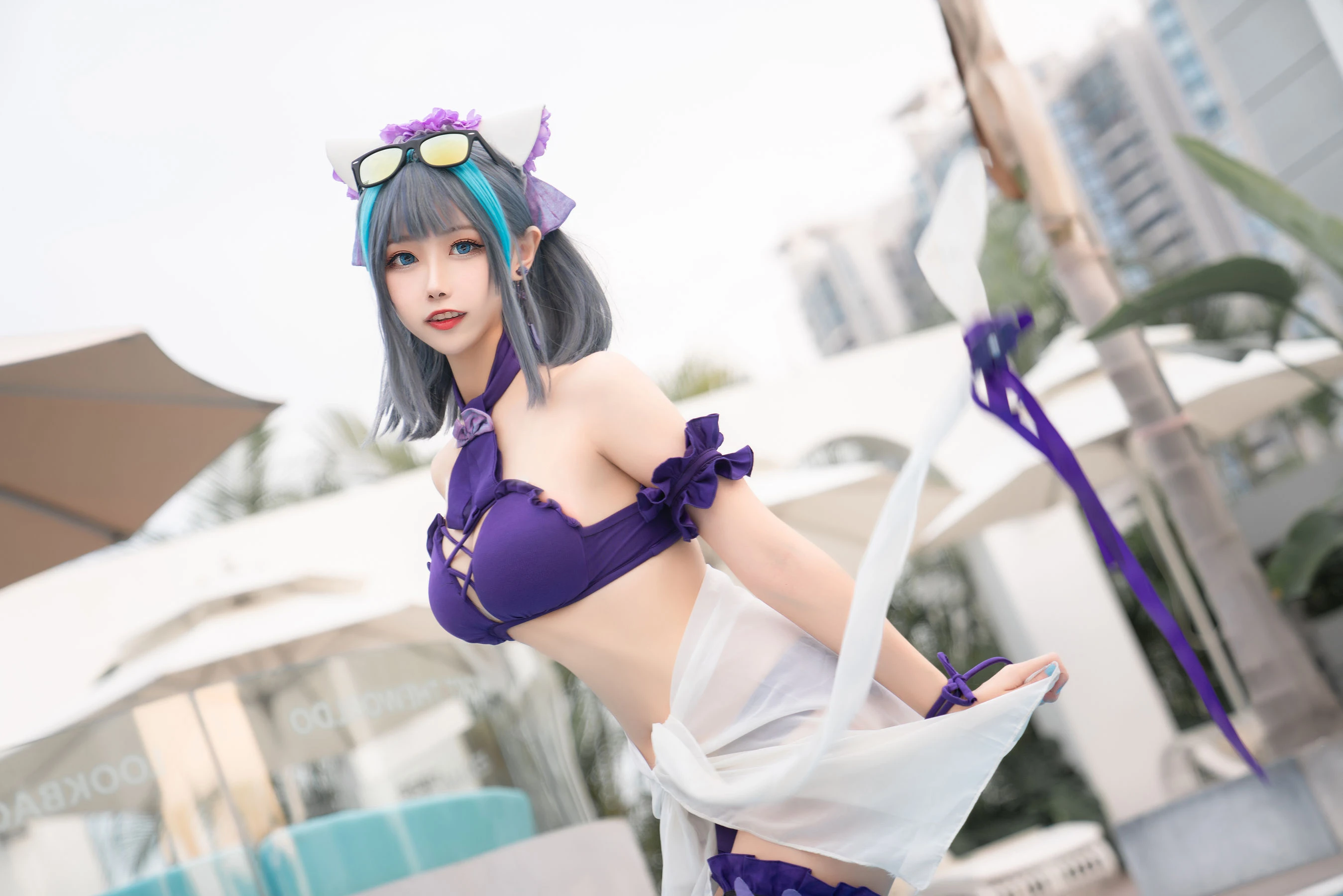 [Cosplay]劉雨萌作品攝影大師作：劉雨萌甜美於街拍彰顯美胸風情首發演繹 - 26